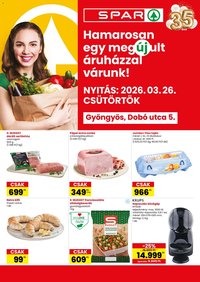 Spar újság 2026.03.26. Spar Gyöngyös üzlet megújulás (2026-03-26 - 2026-04-04)
