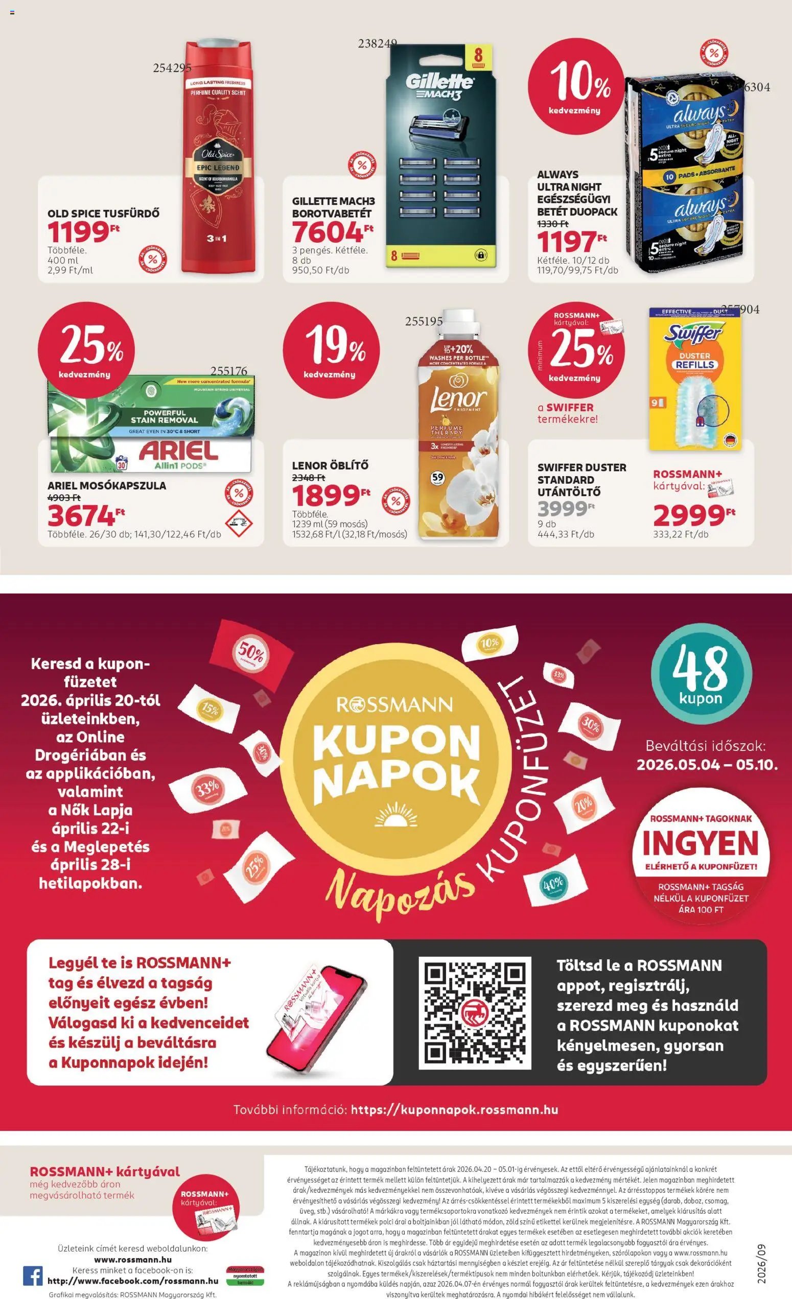 Rossmann újság 2026.04.20. Rossmann akciós újság (2026-04-20 - 2026-05-01)