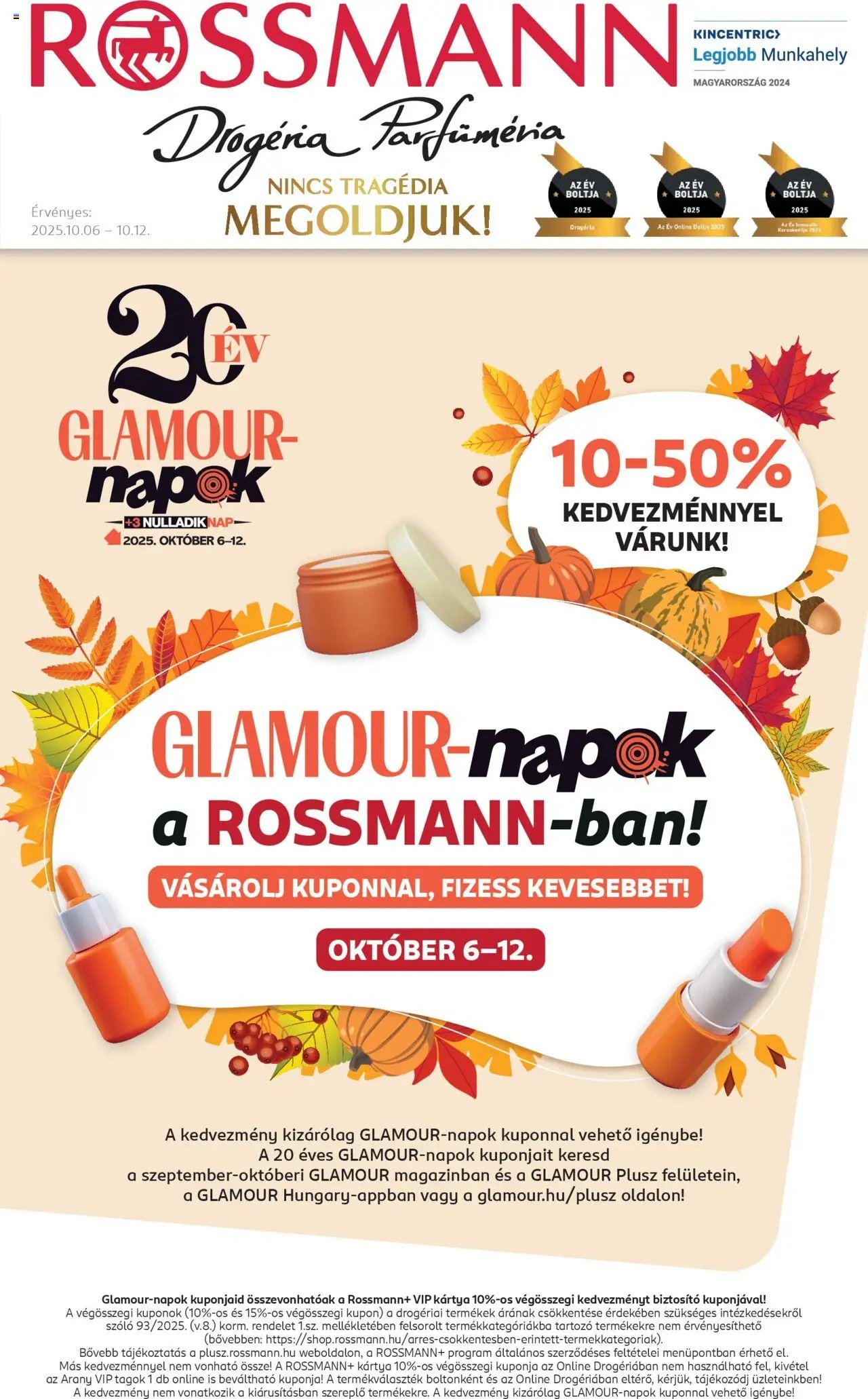 Rossmann újság 2025.10.06. Akciós újság Rossmann (2025-10-06 - 2025-10-12)