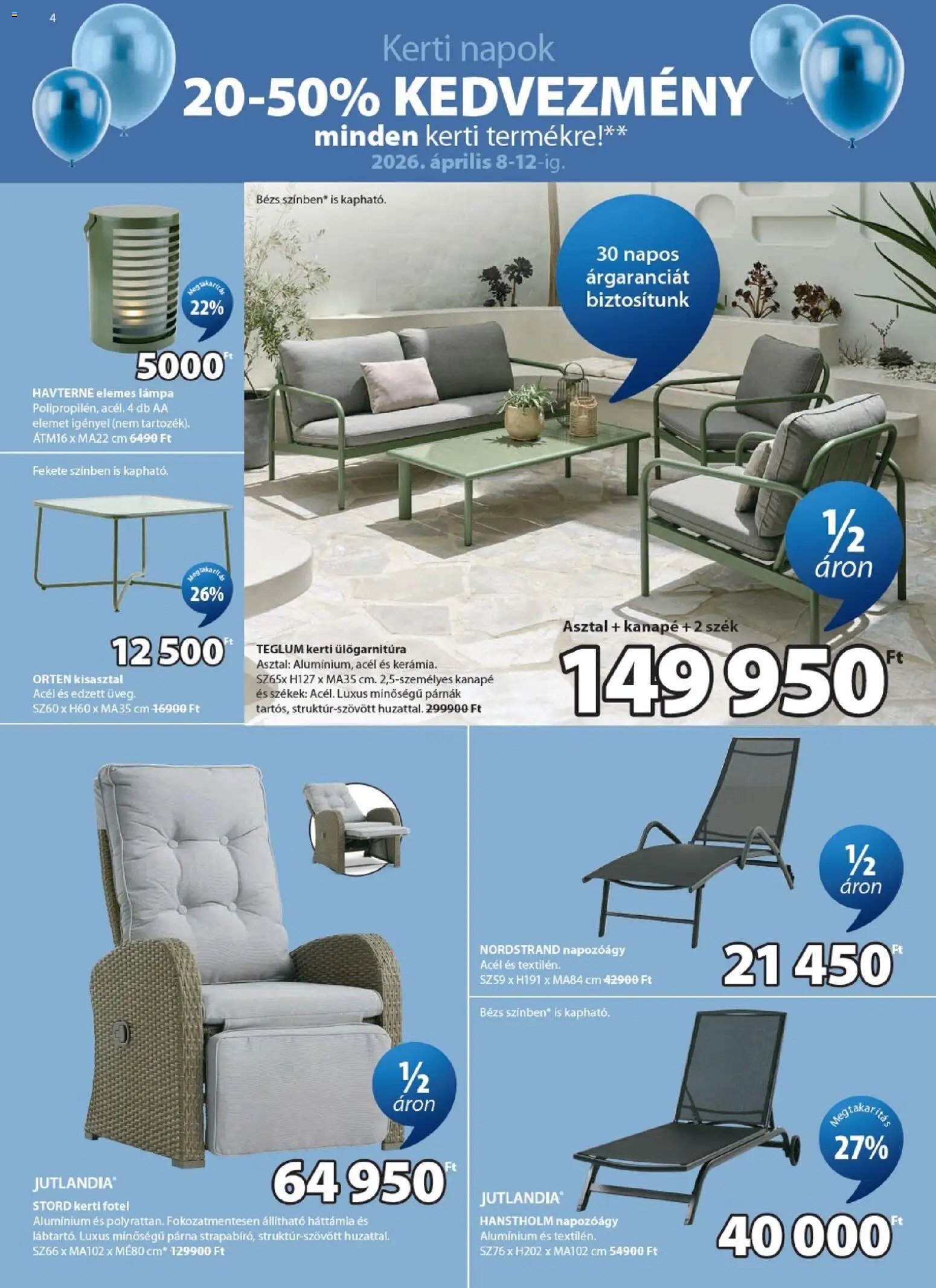 JYSK újság 2026.04.08. JYSK akciós újság (2026-04-08 - 2026-04-12)