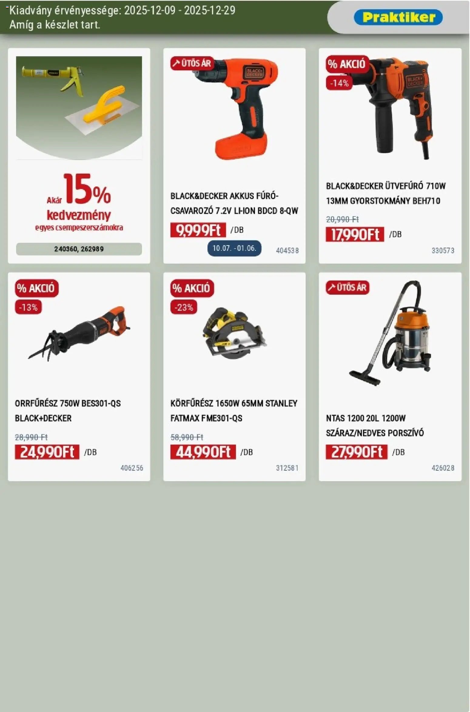 Praktiker újság 2025.12.09. Akciós újság Praktiker (2025-12-09 - 2025-12-29)