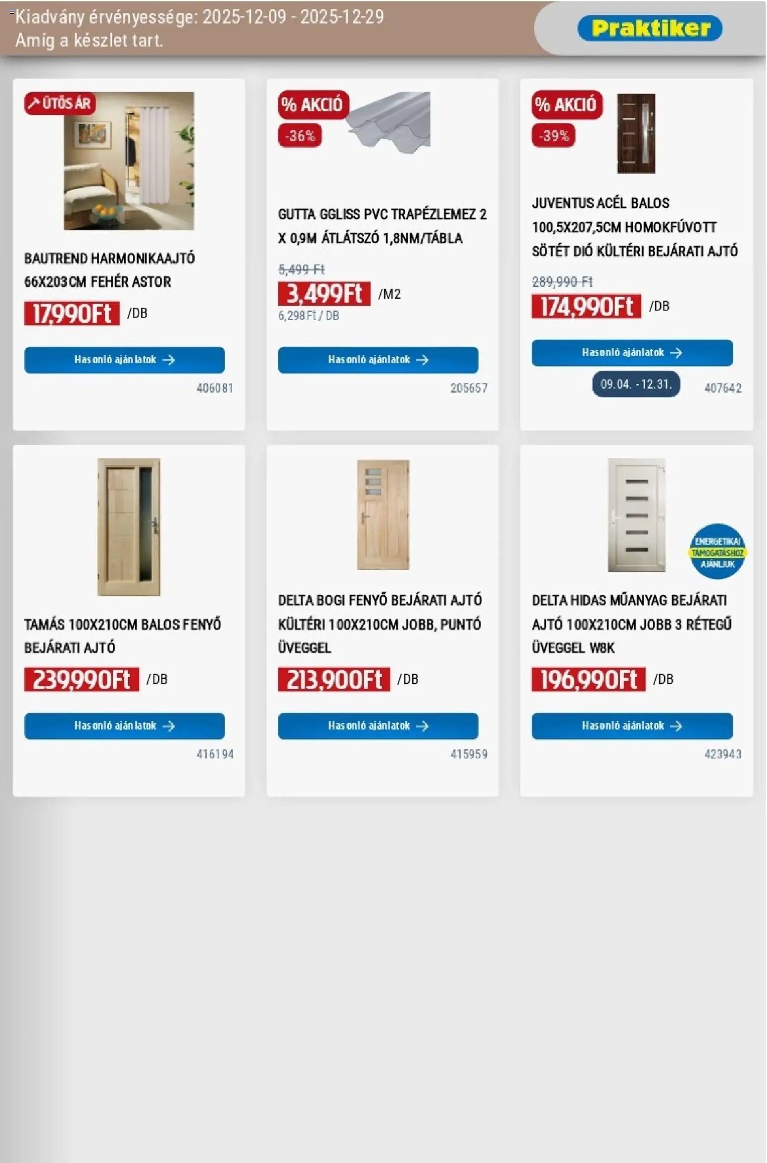 Praktiker újság 2025.12.09. Akciós újság Praktiker (2025-12-09 - 2025-12-29)
