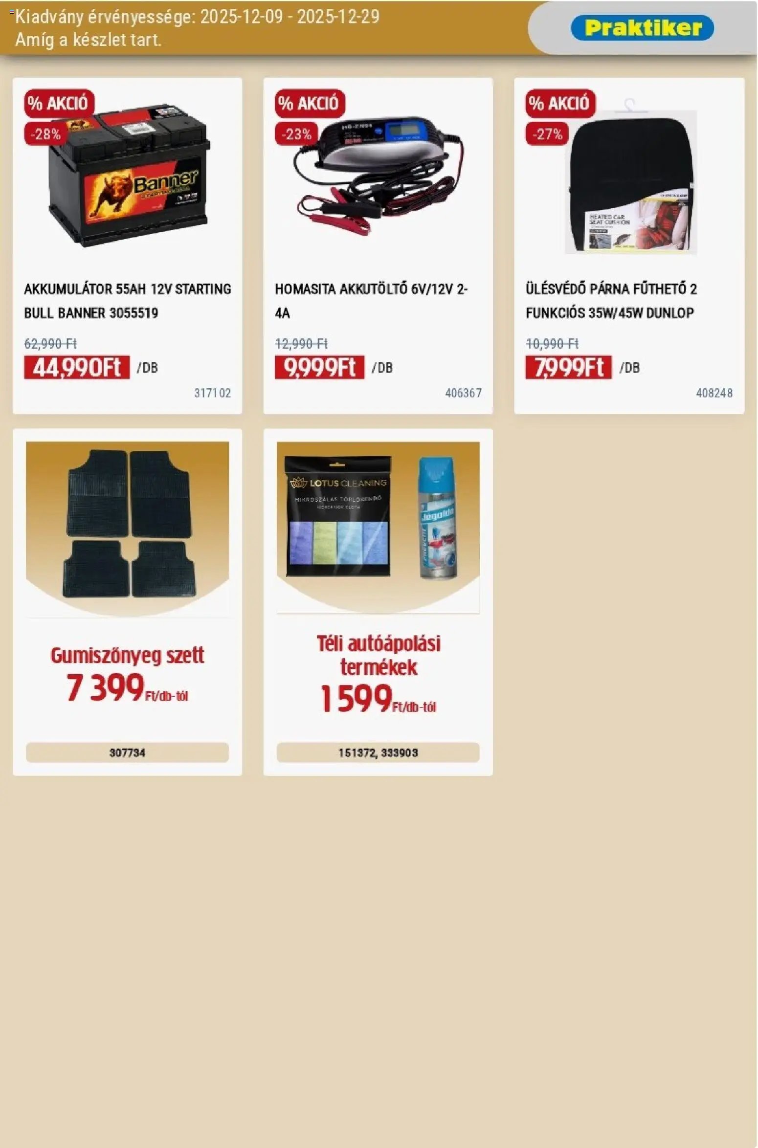 Praktiker újság 2025.12.09. Akciós újság Praktiker (2025-12-09 - 2025-12-29)