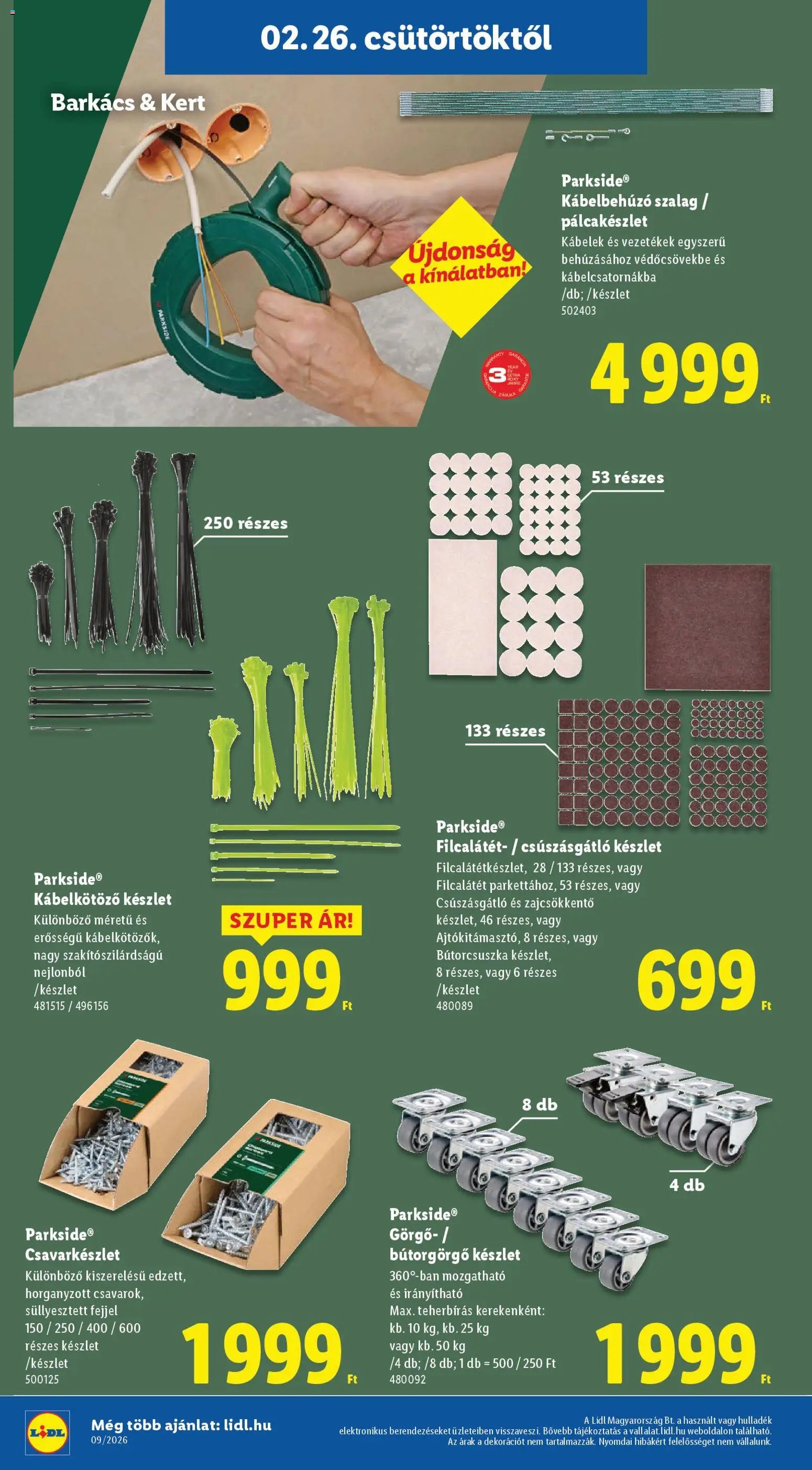 Lidl újság 2026.02.26. Nonfood kínálatunk (2026-02-26 - 2026-03-04)