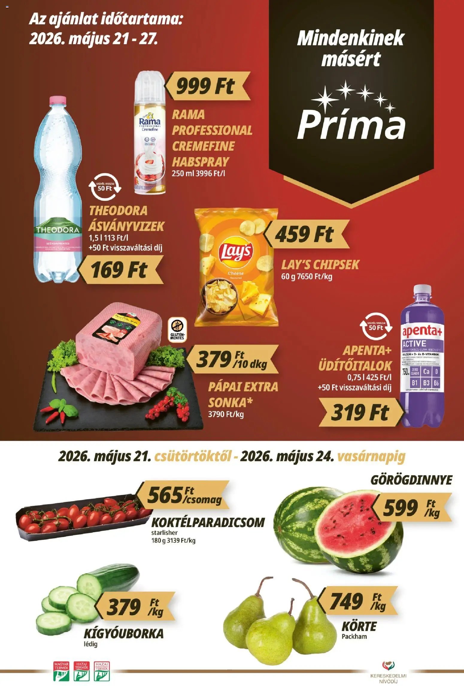 CBA Príma újság 2026.05.21. CBA Príma akciós újság (2026-05-21 - 2026-05-27)