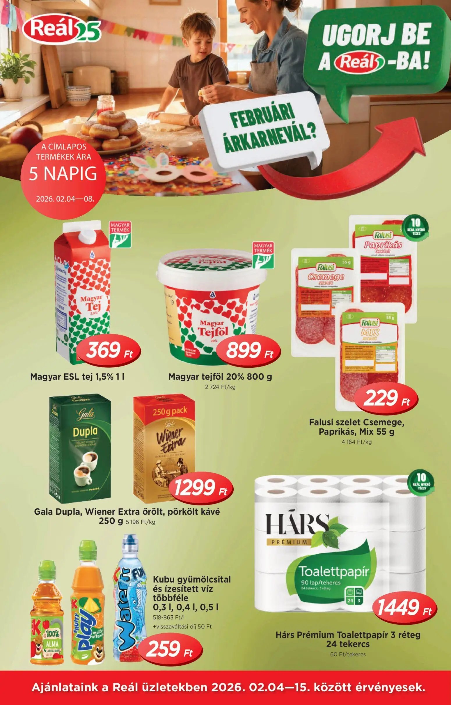 Reál újság 2026.02.04. Akciós újság Reál (2026-02-04 - 2026-02-15)