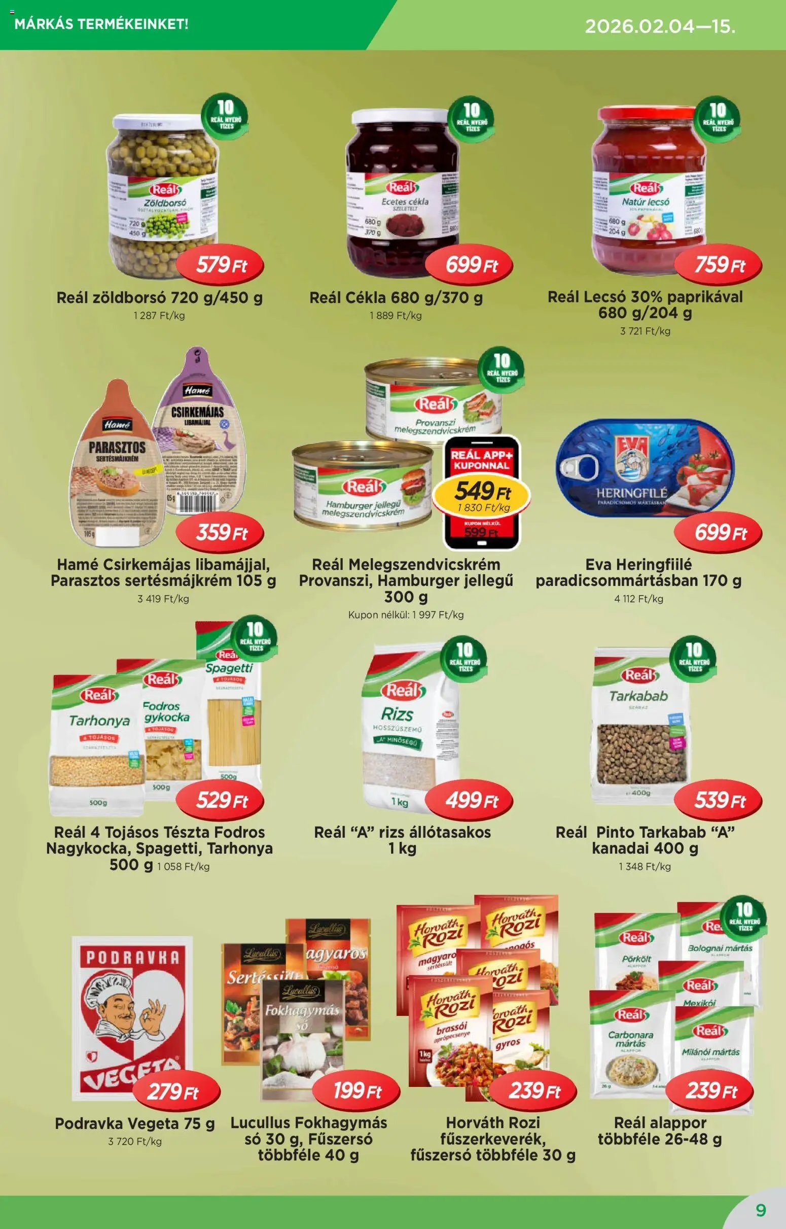 Reál újság 2026.02.04. Akciós újság Reál (2026-02-04 - 2026-02-15)