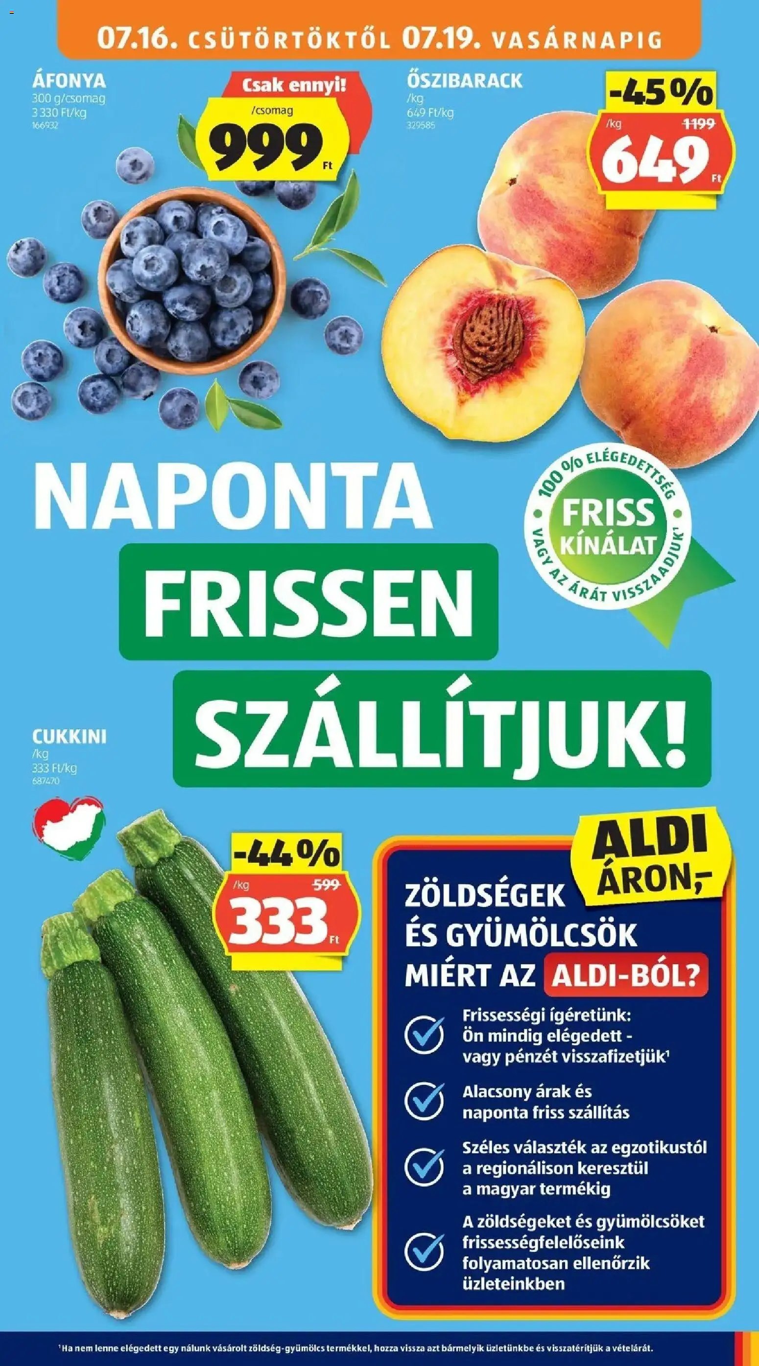 Aldi újság 2026.07.16. Aldi aktuális akciós újság