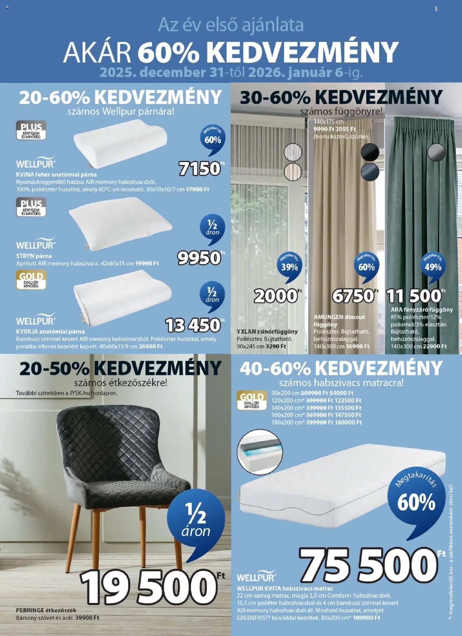 JYSK újság 2025.12.31. Akciós újság JYSK (2025-12-31 - 2026-01-06)