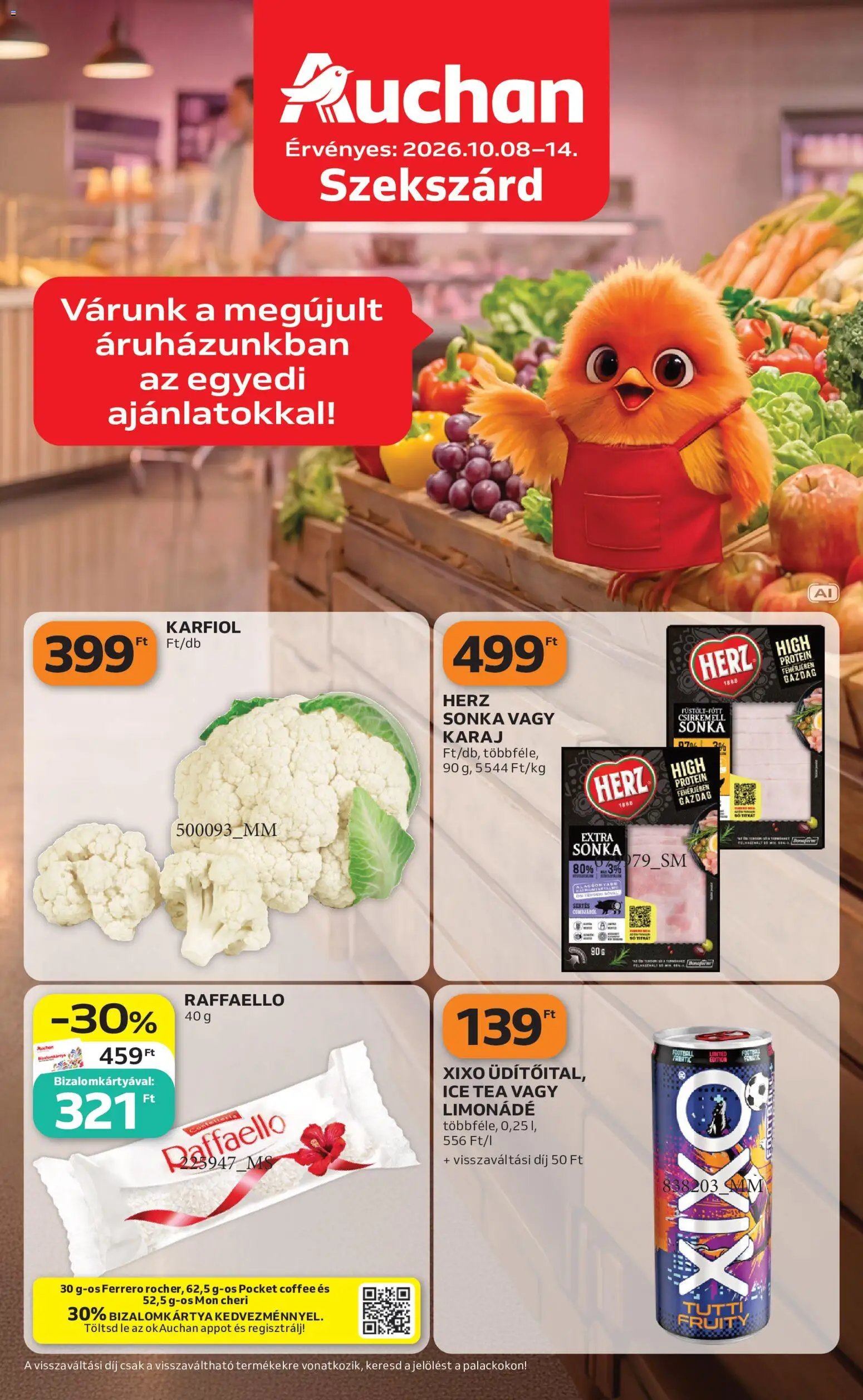 Auchan újság 2026.10.08. Auchan Szupermarket akciós újság Szekszárd