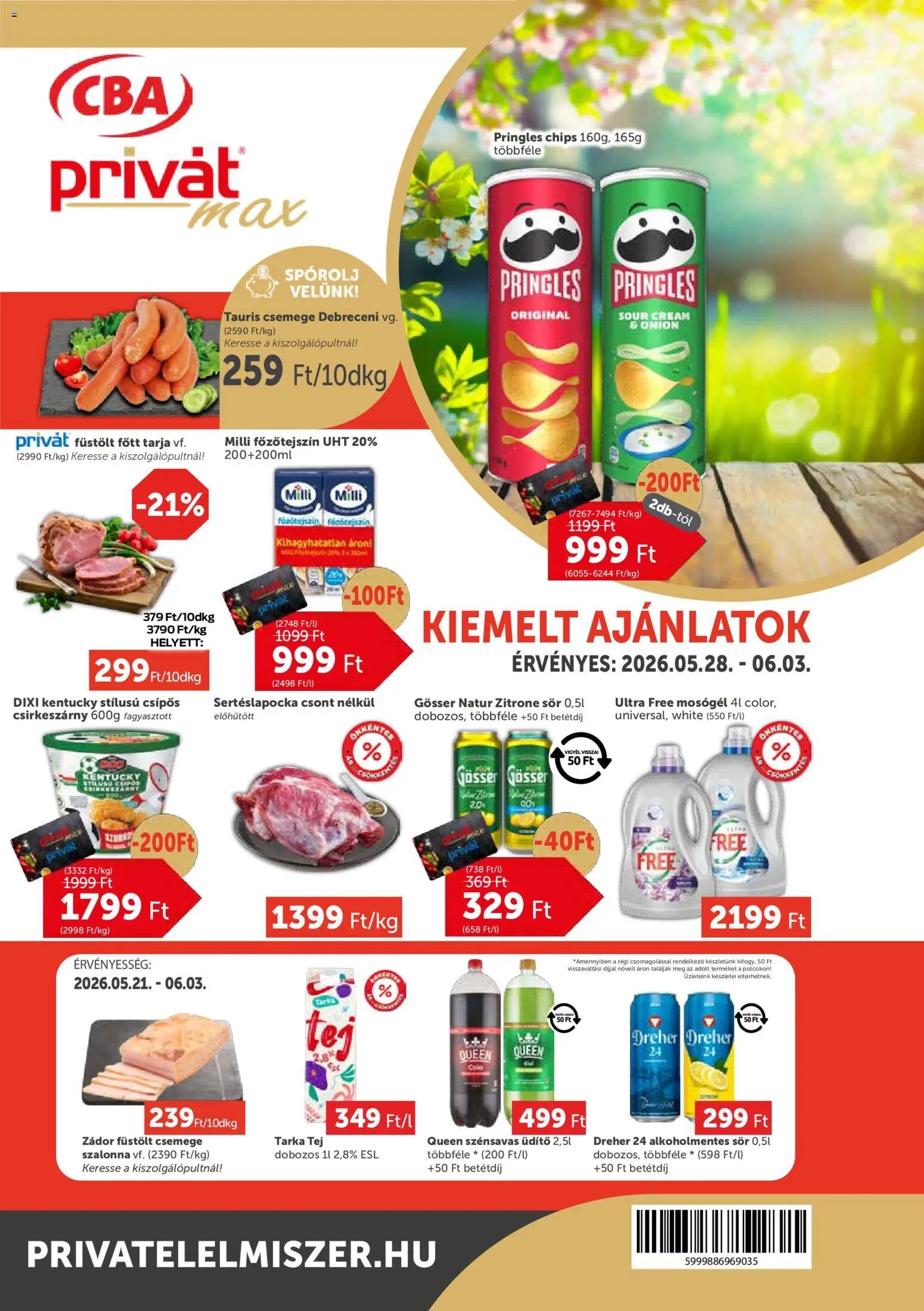PRIVÁT újság 2026.05.28. PRIVÁT Aktuális szórólap MAX (2026-05-28 - 2026-06-03)