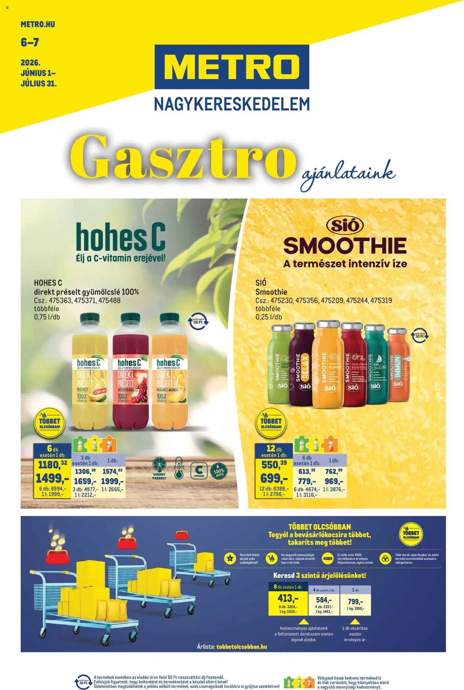 Metro újság 2026.06.01. Metro Gasztro Ajánlataink 2026/06-07