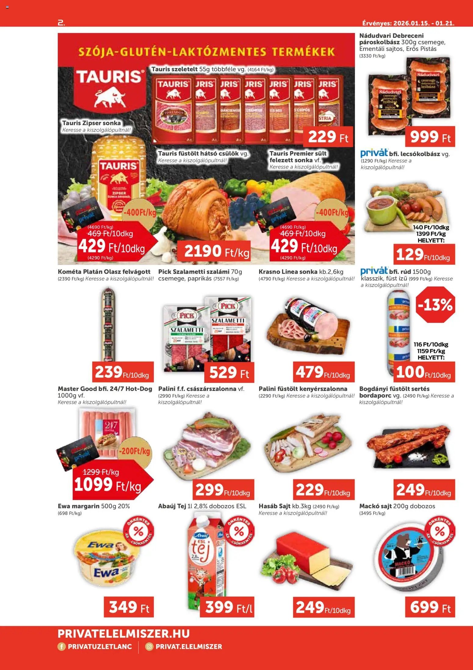 PRIVÁT újság 2026.01.15. Aktuális szórólap MAX (2026-01-15 - 2026-01-21)