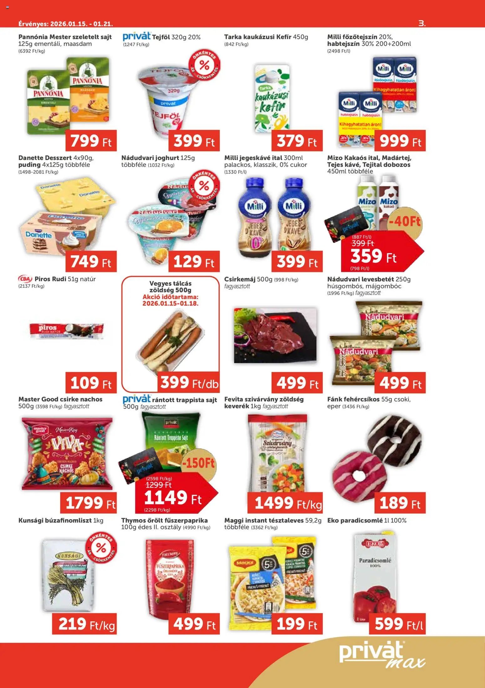 PRIVÁT újság 2026.01.15. Aktuális szórólap MAX (2026-01-15 - 2026-01-21)