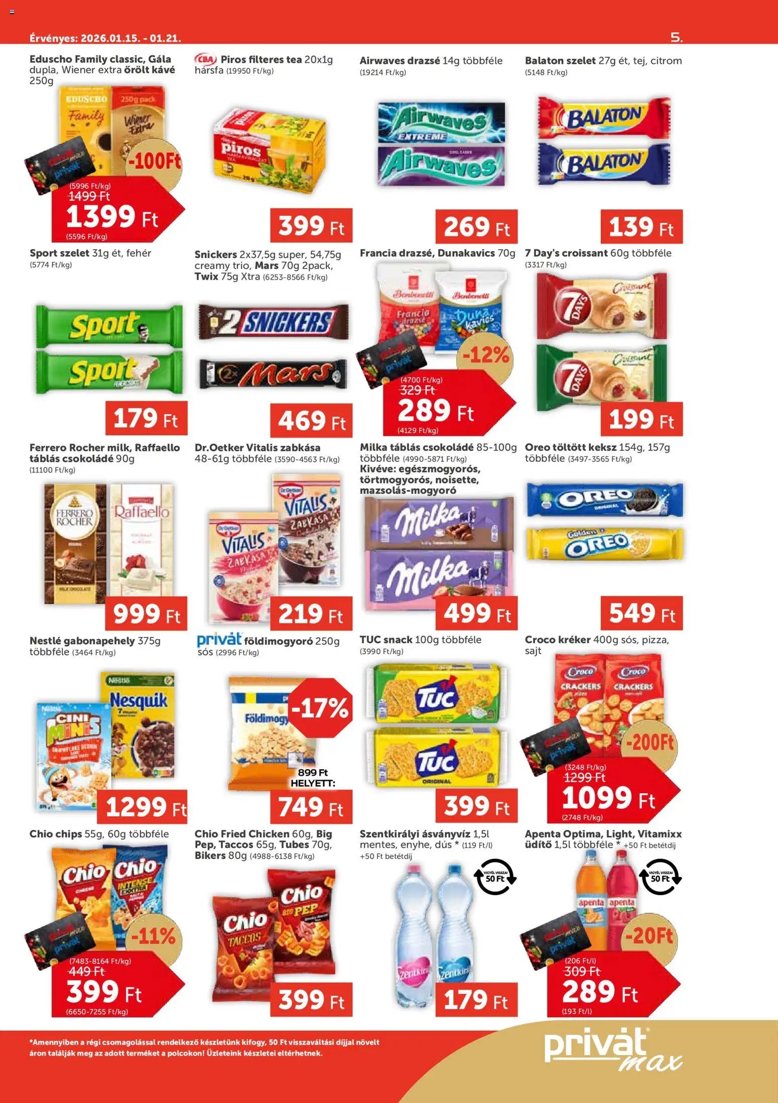 PRIVÁT újság 2026.01.15. Aktuális szórólap MAX (2026-01-15 - 2026-01-21)