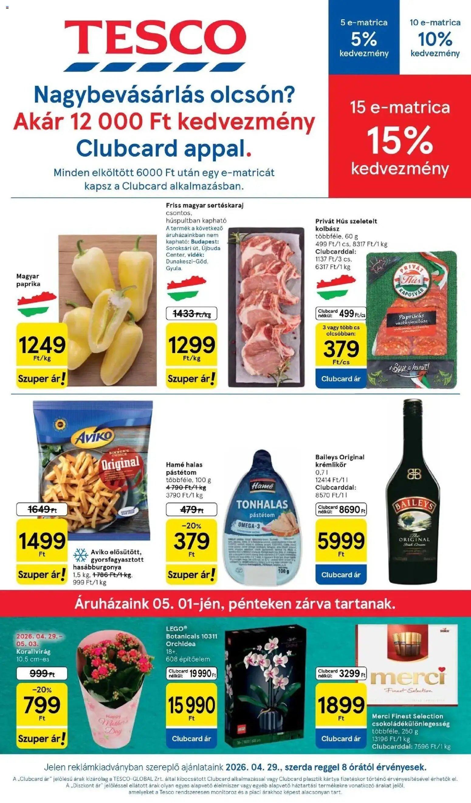 Tesco újság 2026.04.29. Tesco akciós újság (2026-04-29 - 2026-05-06)