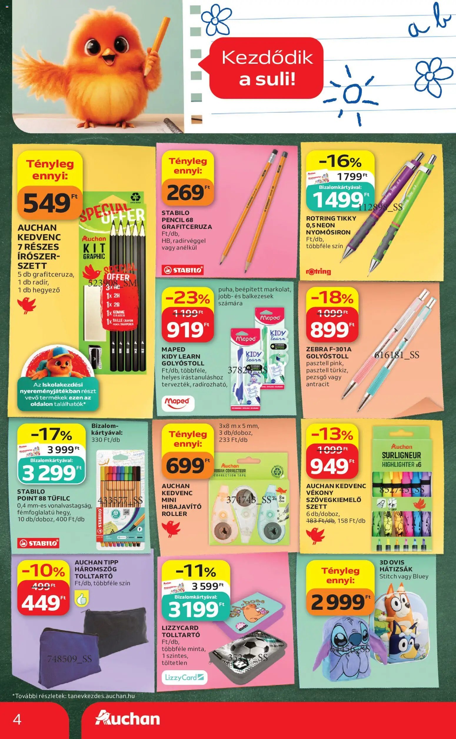 Auchan újság 2026.07.30. Auchan Iskolakezdés ajánlatok