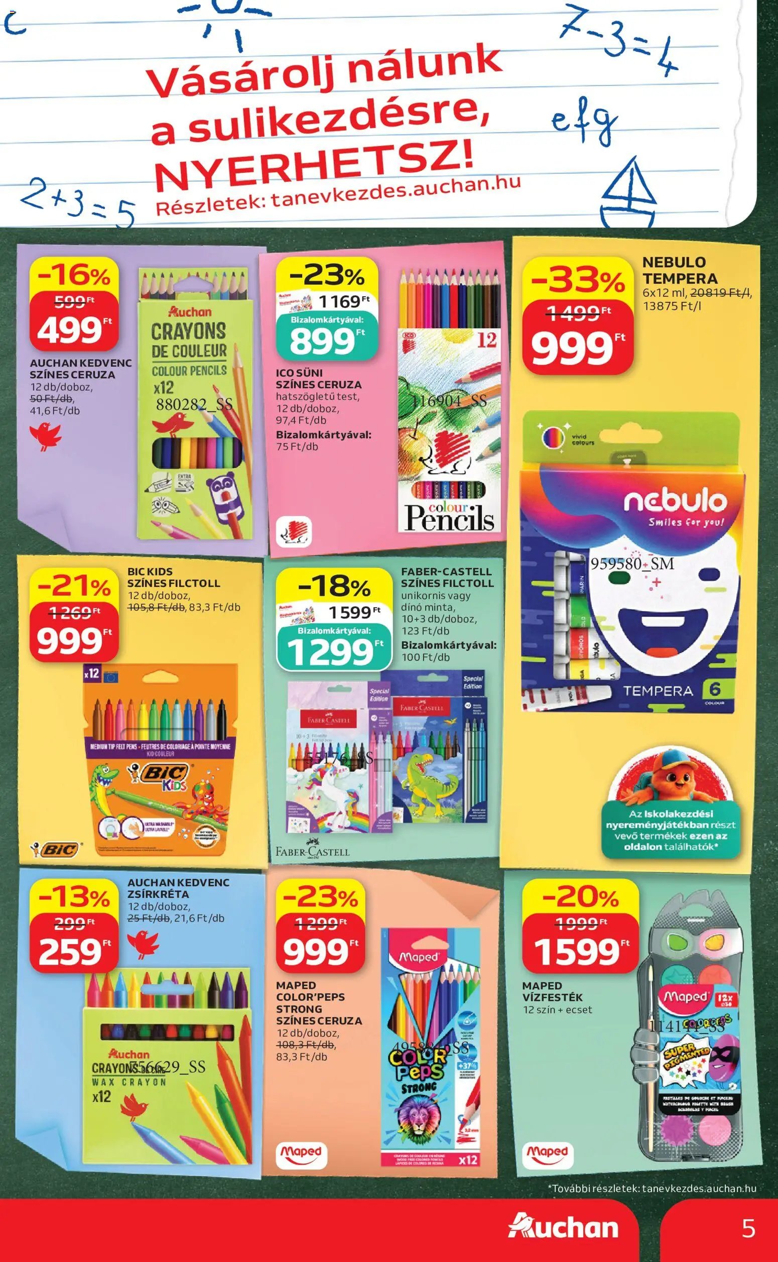 Auchan újság 2026.07.30. Auchan Iskolakezdés ajánlatok