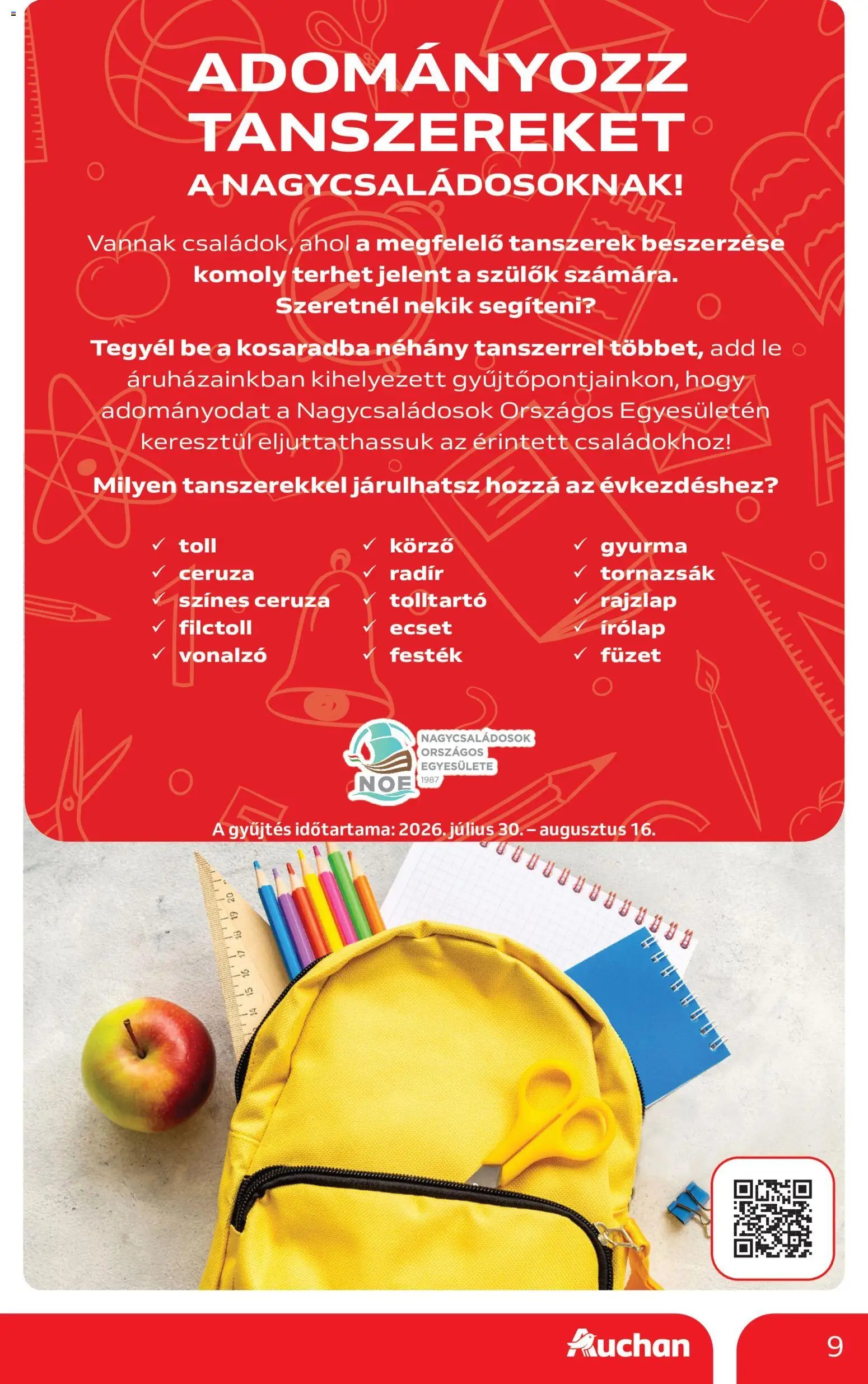 Auchan újság 2026.07.30. Auchan Iskolakezdés ajánlatok