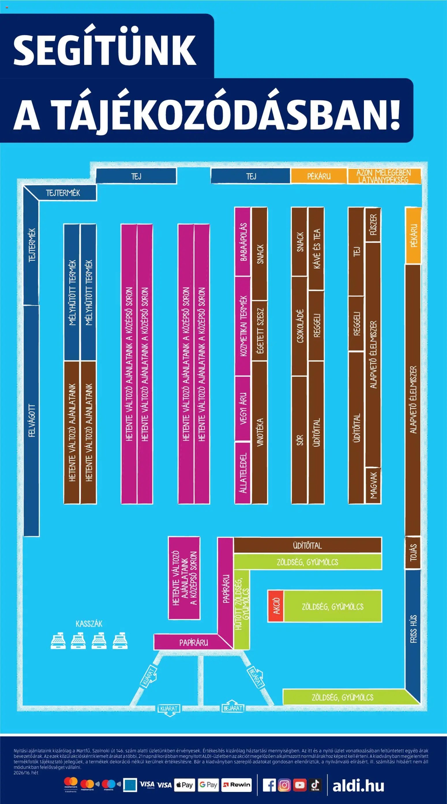 Aldi újság 2026.04.16. Nyitás Üzletnyitás: Martfű (2026-04-16 - 2026-04-18)