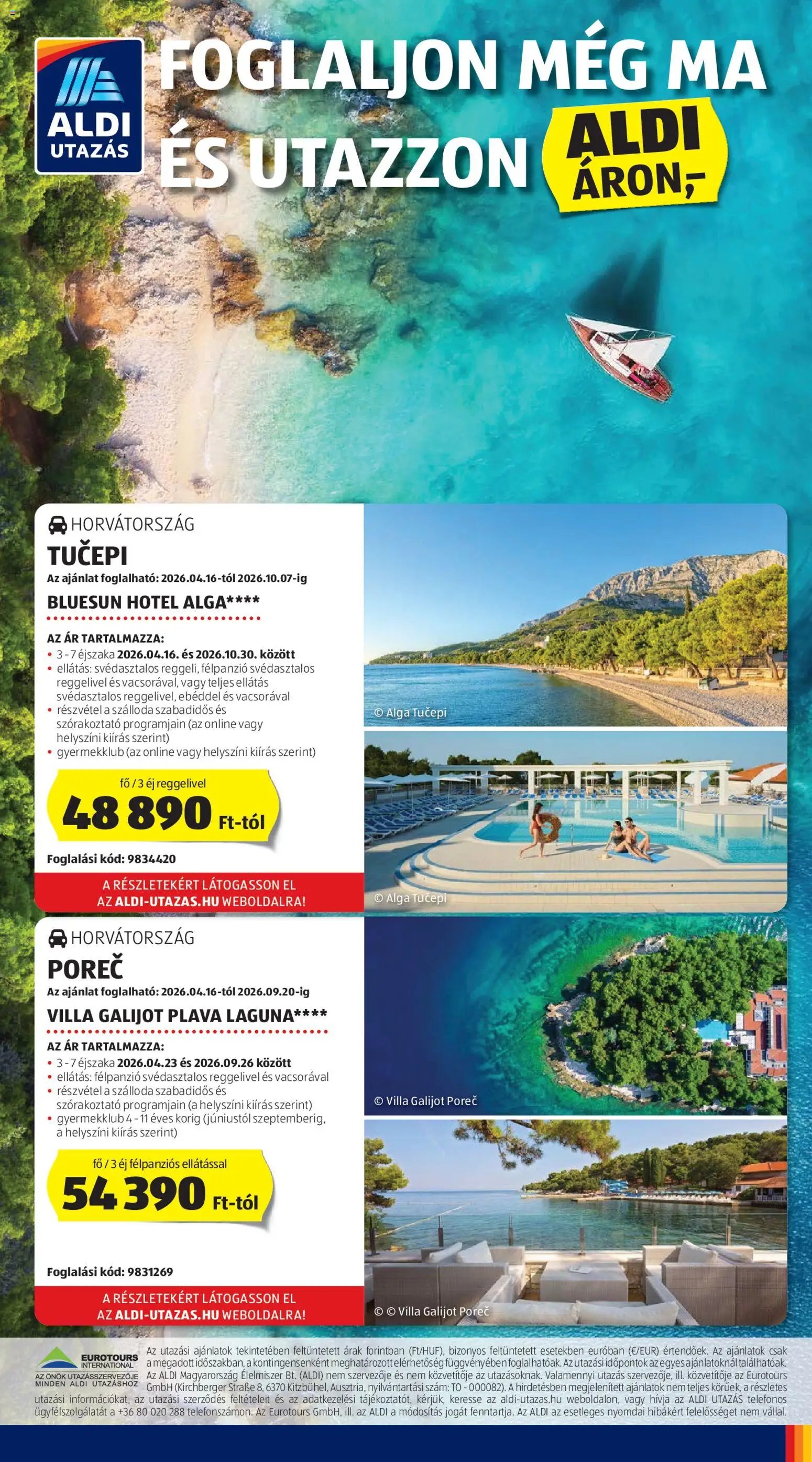 Aldi újság 2026.04.16. Nyitás Üzletnyitás: Martfű (2026-04-16 - 2026-04-18)