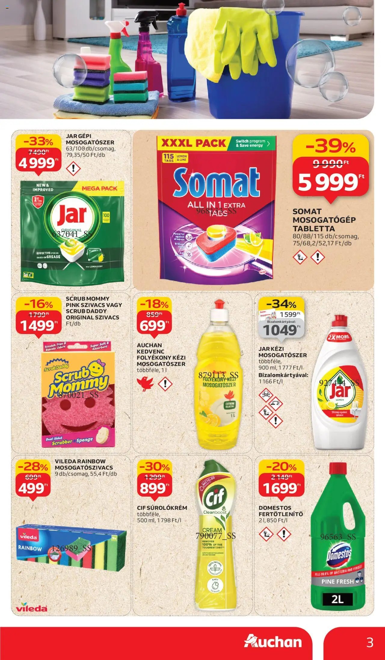 Auchan újság 2025.09.11. Hipermarket takarítószer ajánlataink (2025-09-11 - 2025-10-01)