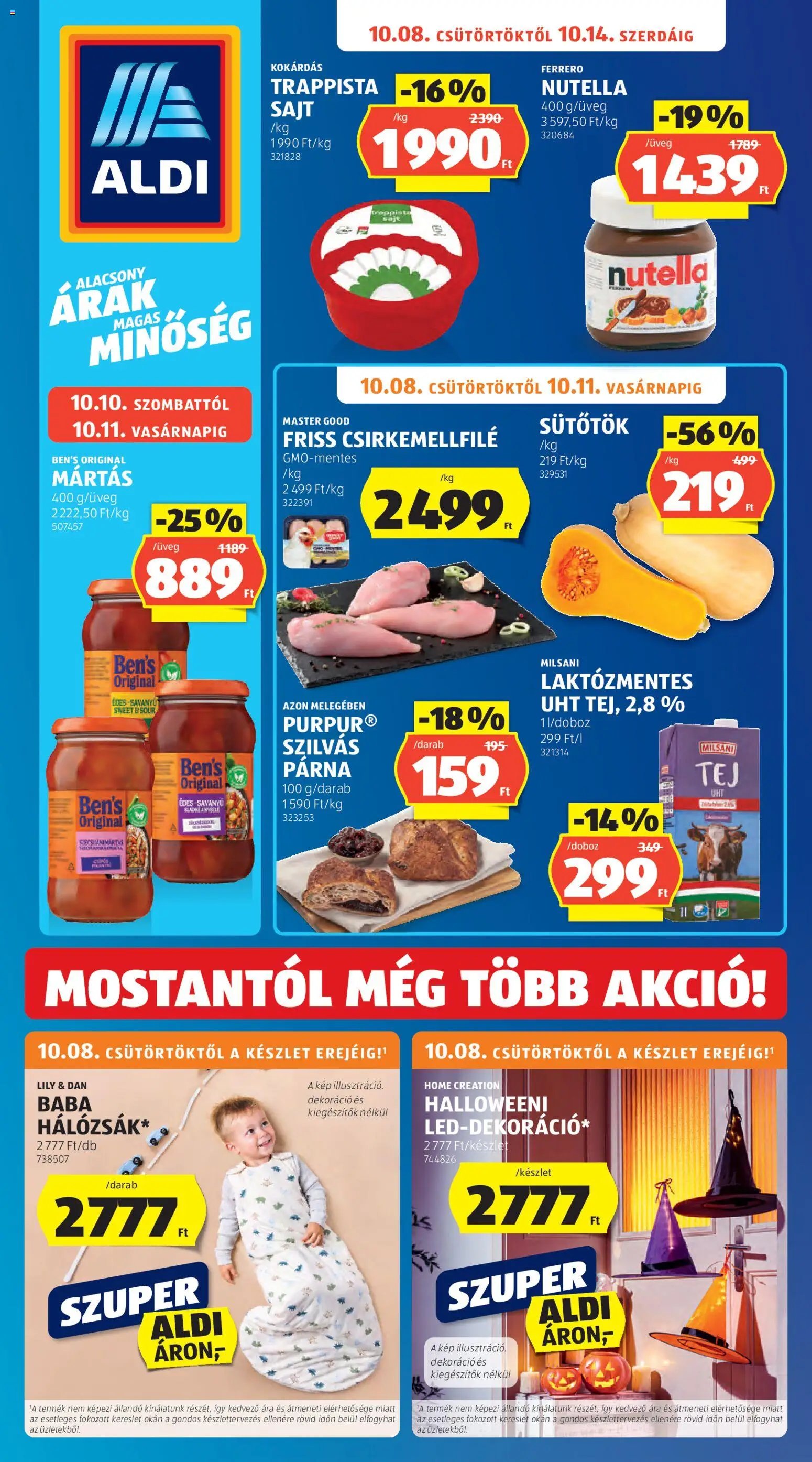 Aldi újság 2026.10.08. Aldi akciós újság