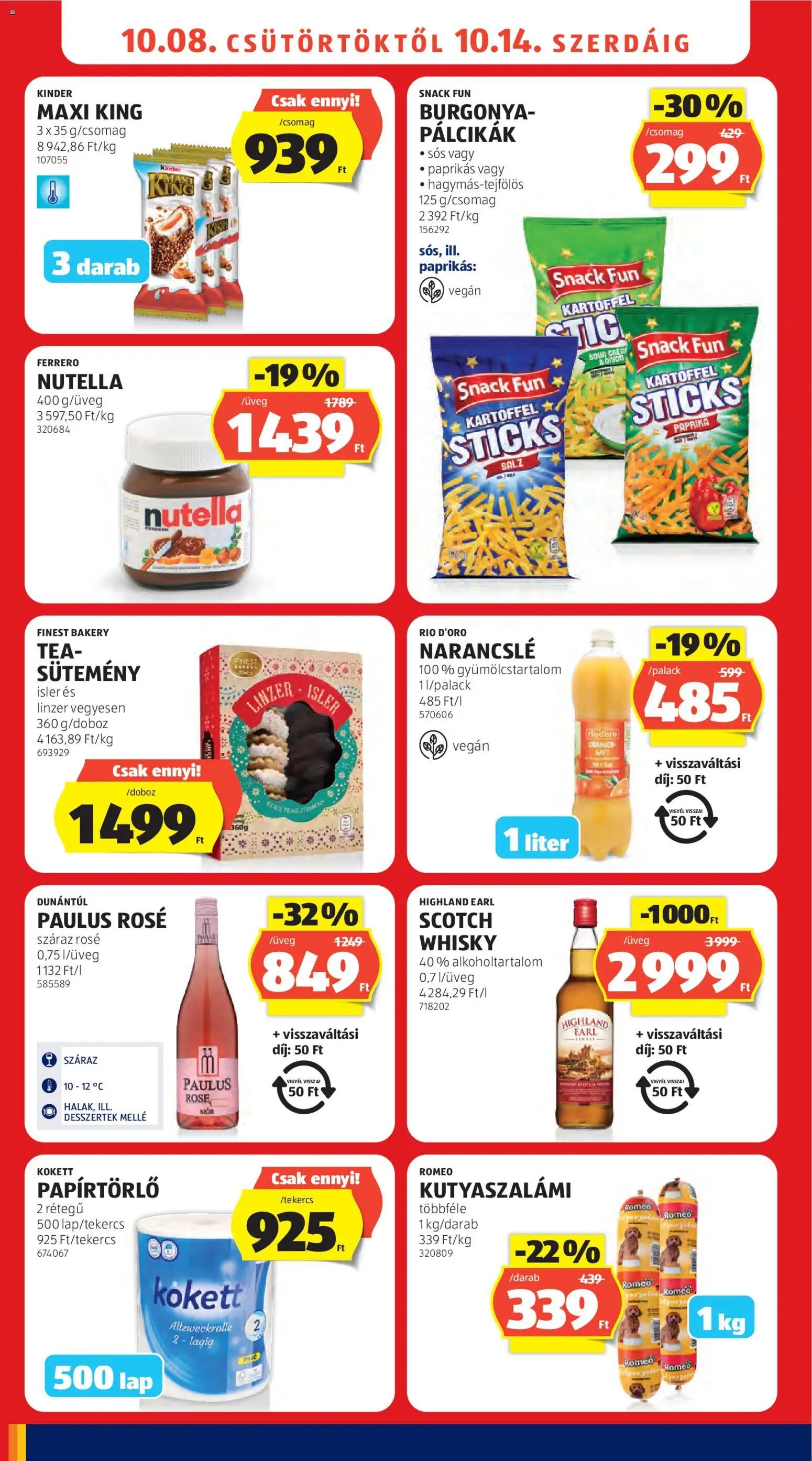 Aldi újság 2026.10.08. Aldi akciós újság