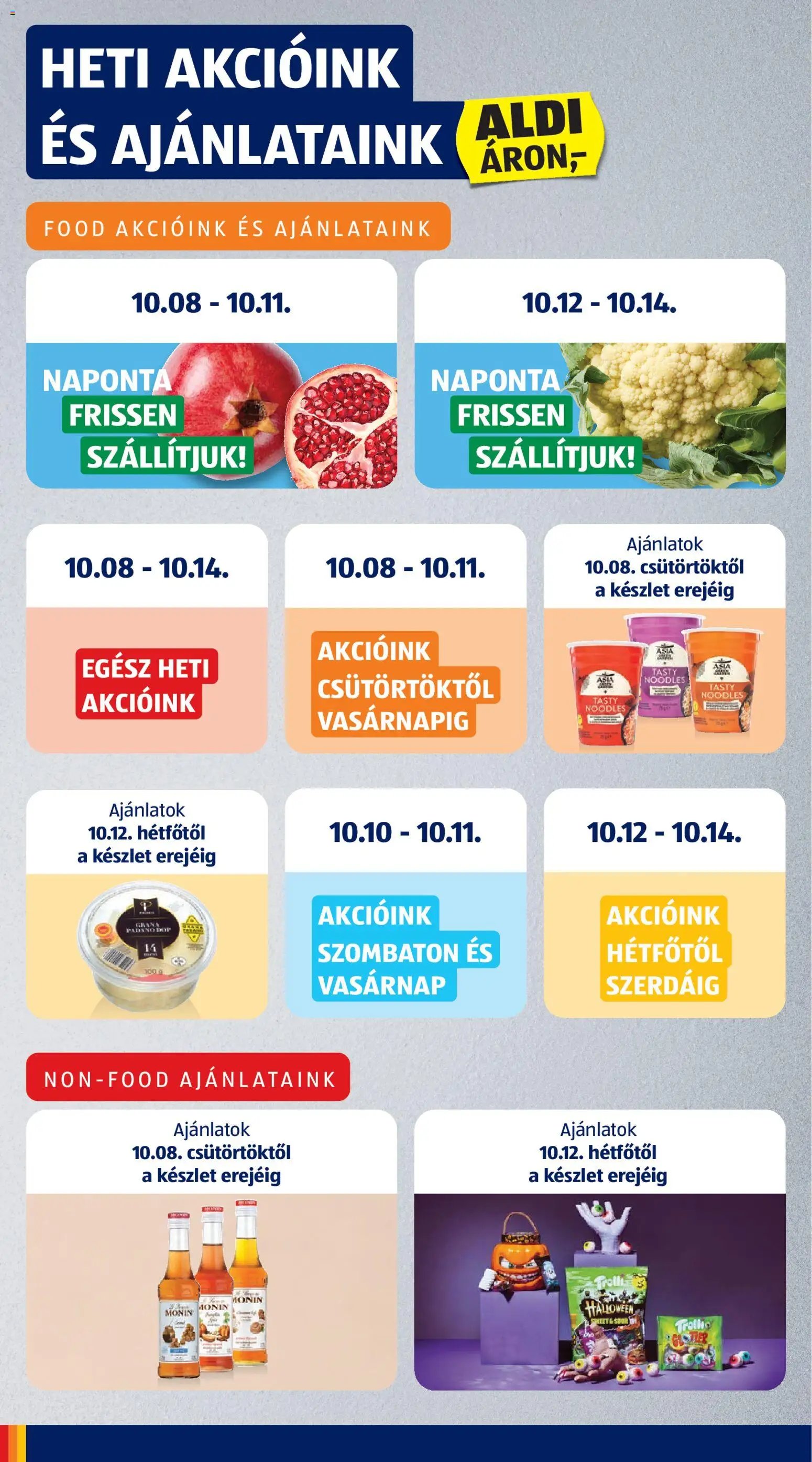 Aldi újság 2026.10.08. Aldi akciós újság