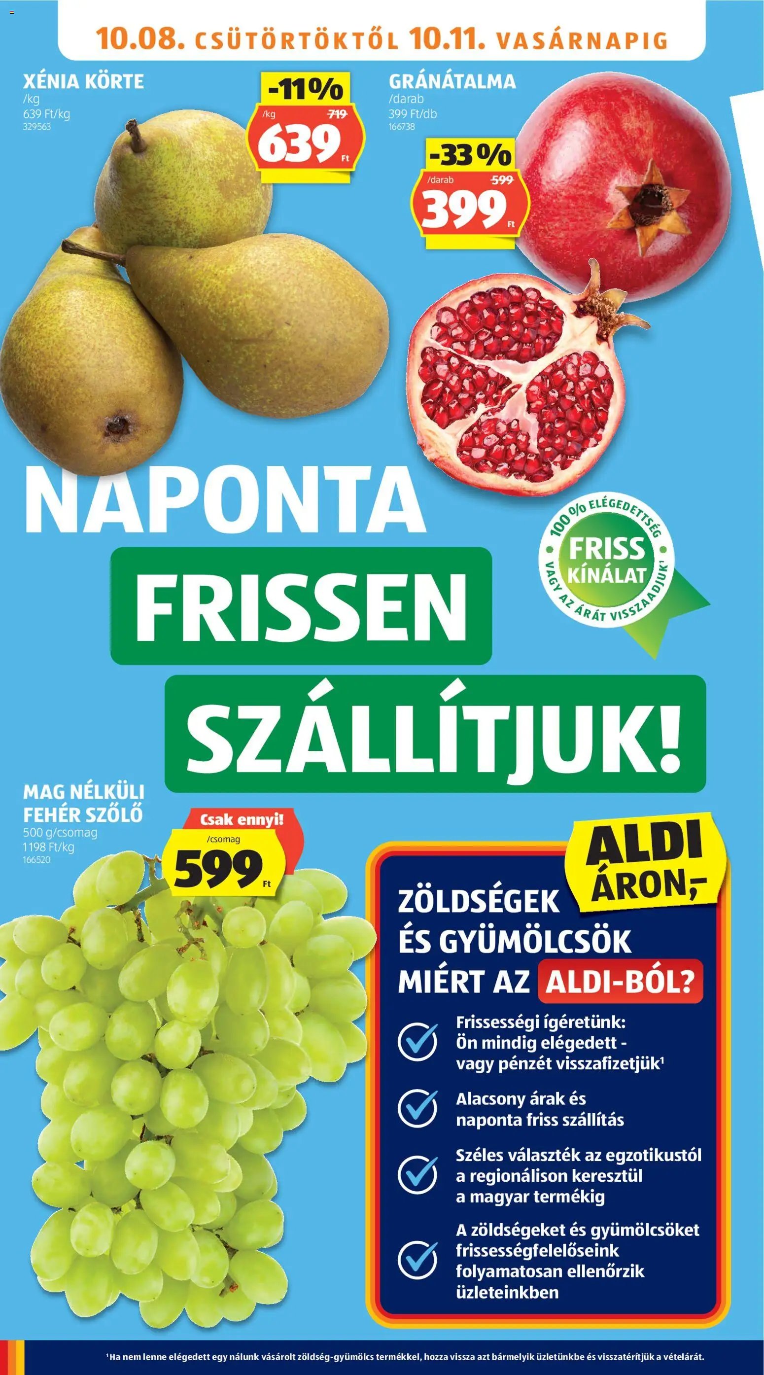 Aldi újság 2026.10.08. Aldi akciós újság
