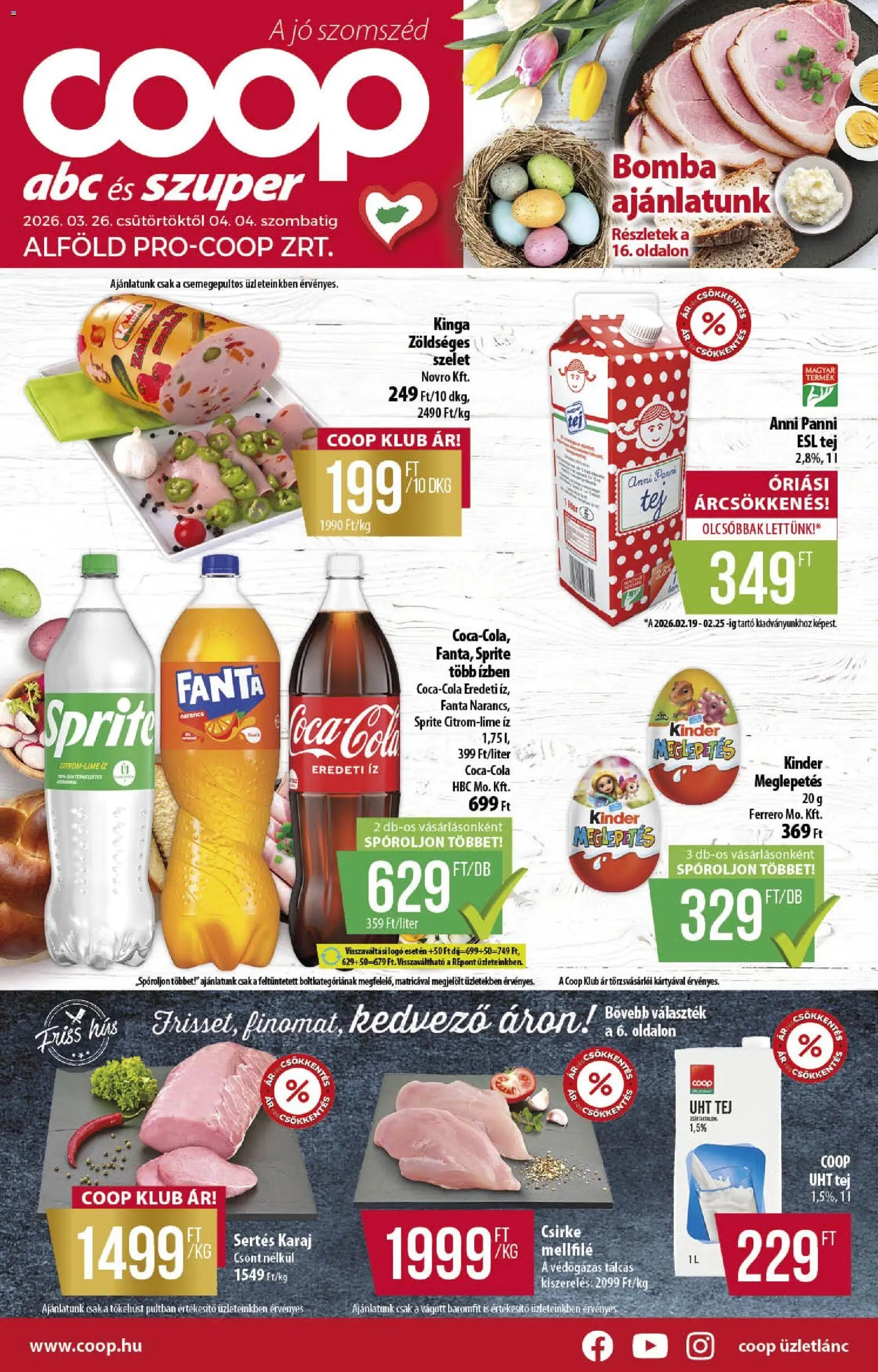 COOP újság 2026.03.26. COOP - Abc & szuper / Alföld Pro-Coop Zrt. (2026-03-26 - 2026-04-04)