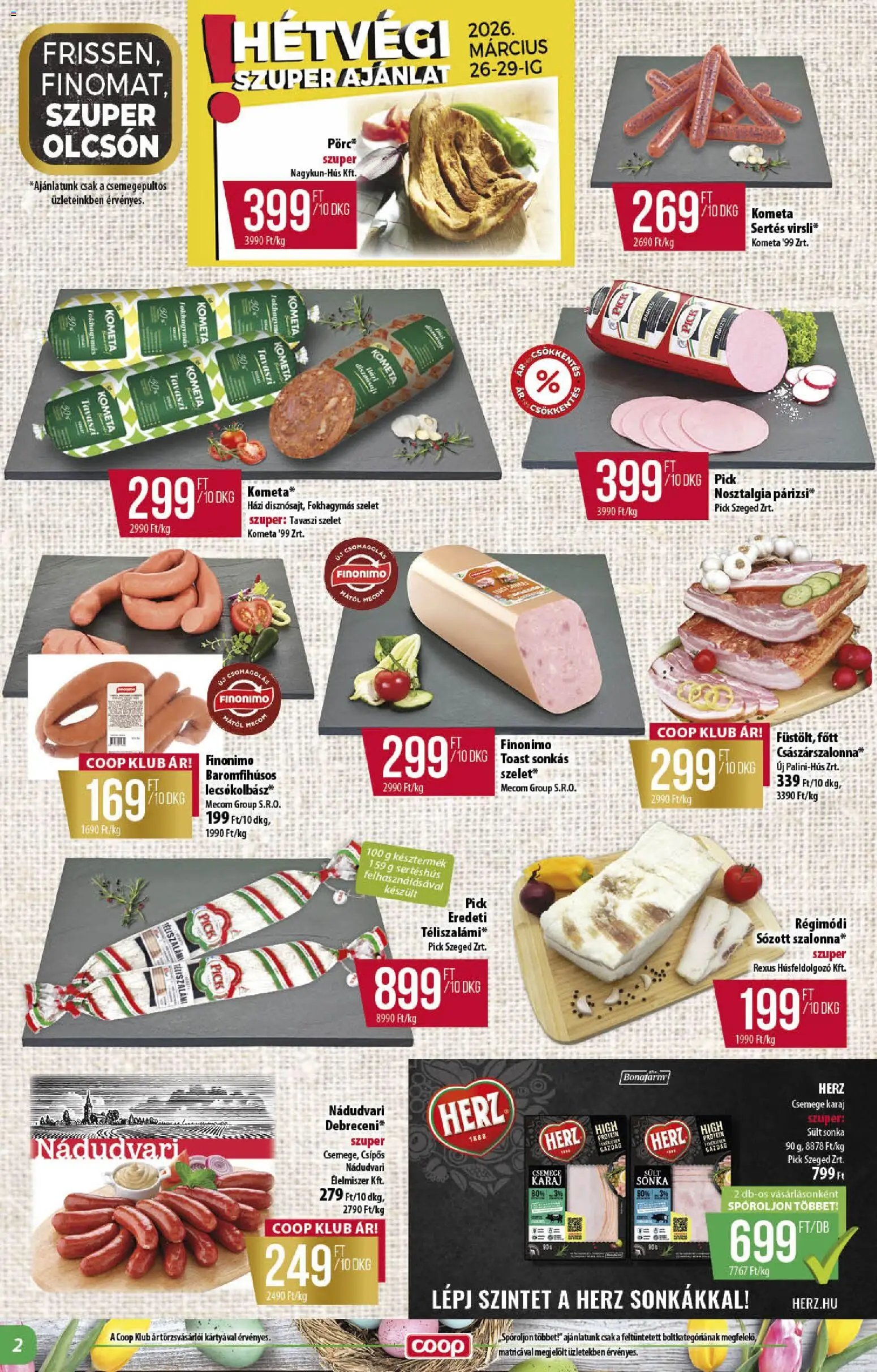 COOP újság 2026.03.26. COOP - Abc & szuper / Alföld Pro-Coop Zrt. (2026-03-26 - 2026-04-04)