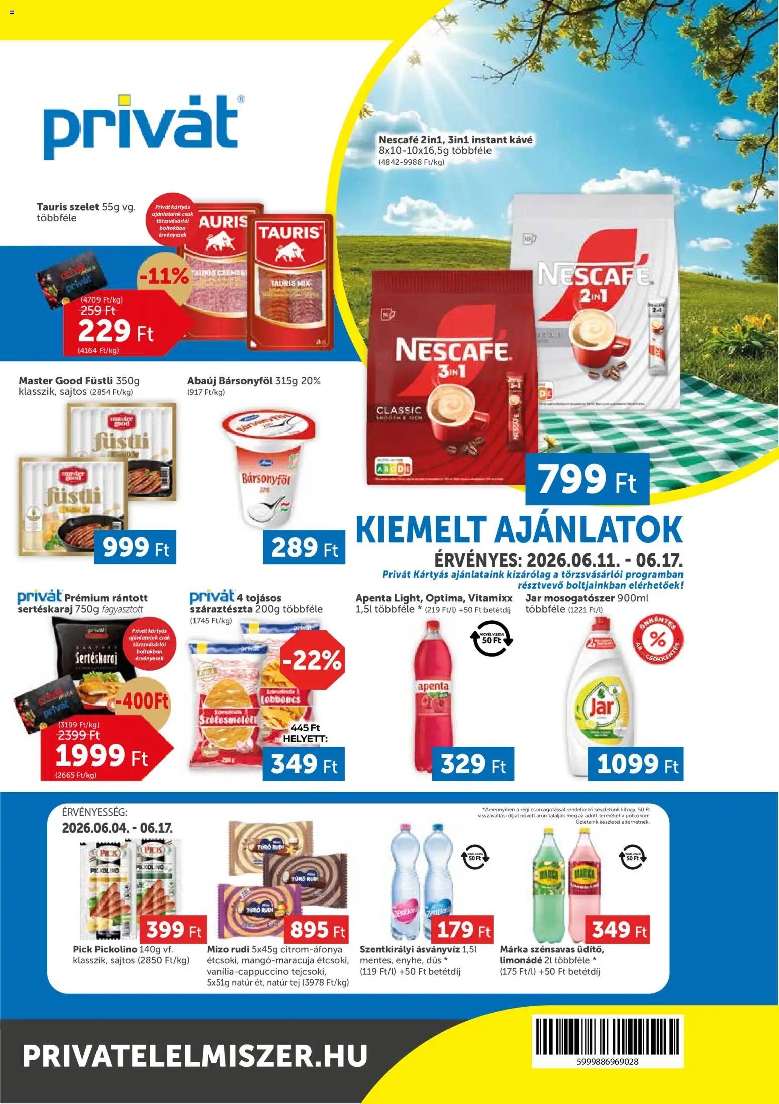 PRIVÁT újság 2026.06.11. PRIVÁT akciós újság