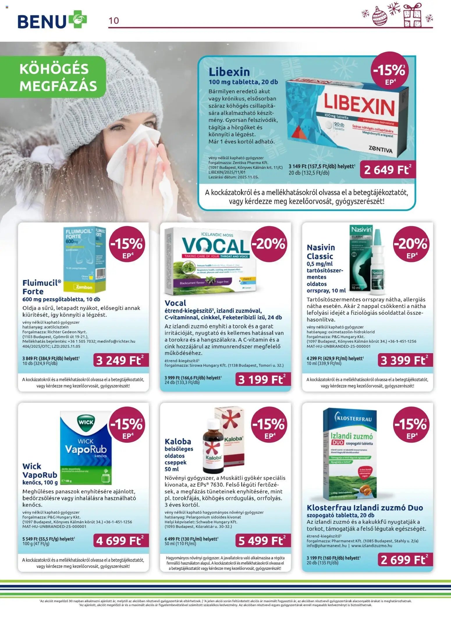 BENU Gyógyszertárak újság 2025.12.01. Akciós újság BENU Gyógyszertárak (2025-12-01 - 2025-12-31)