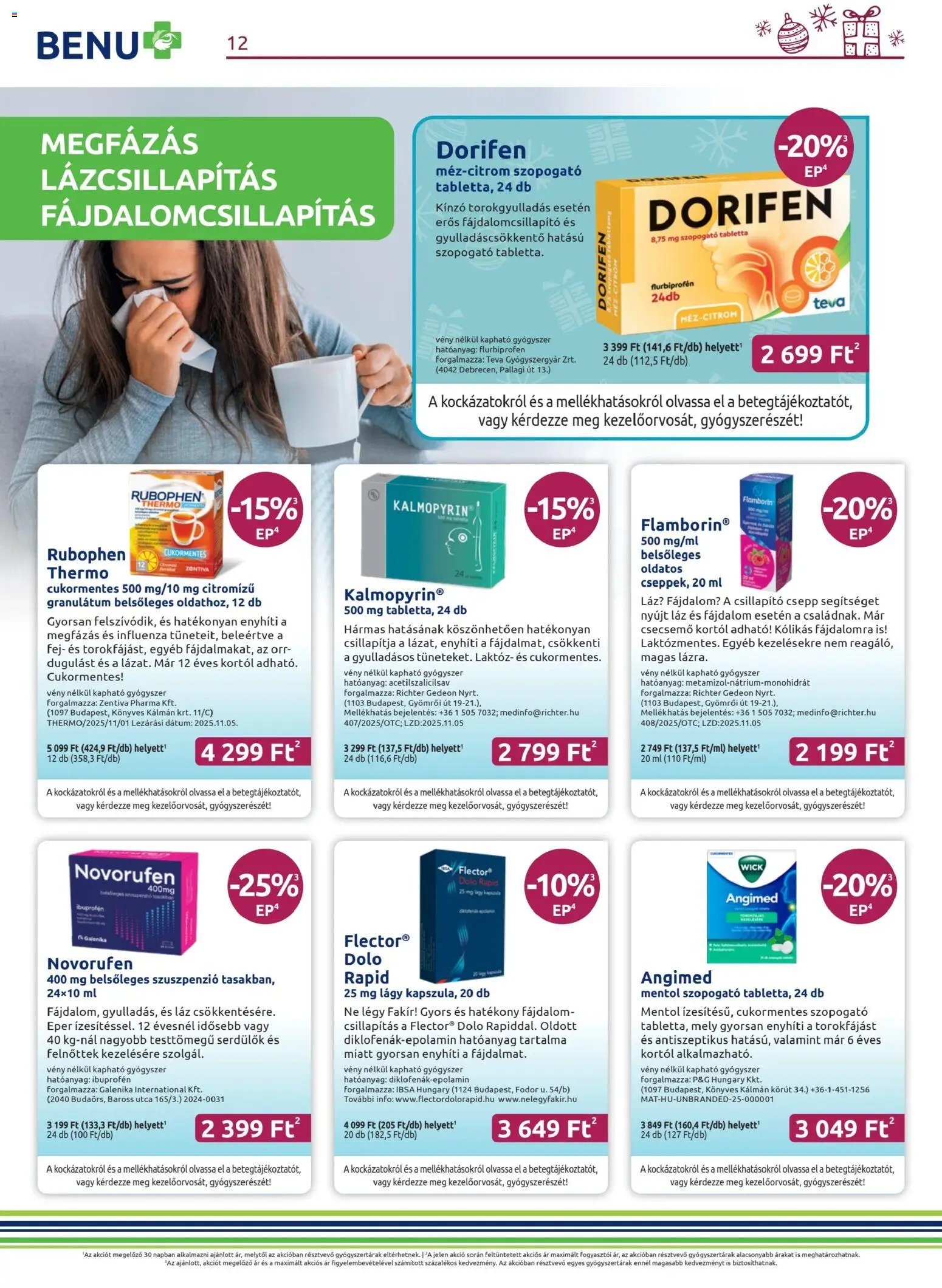 BENU Gyógyszertárak újság 2025.12.01. Akciós újság BENU Gyógyszertárak (2025-12-01 - 2025-12-31)