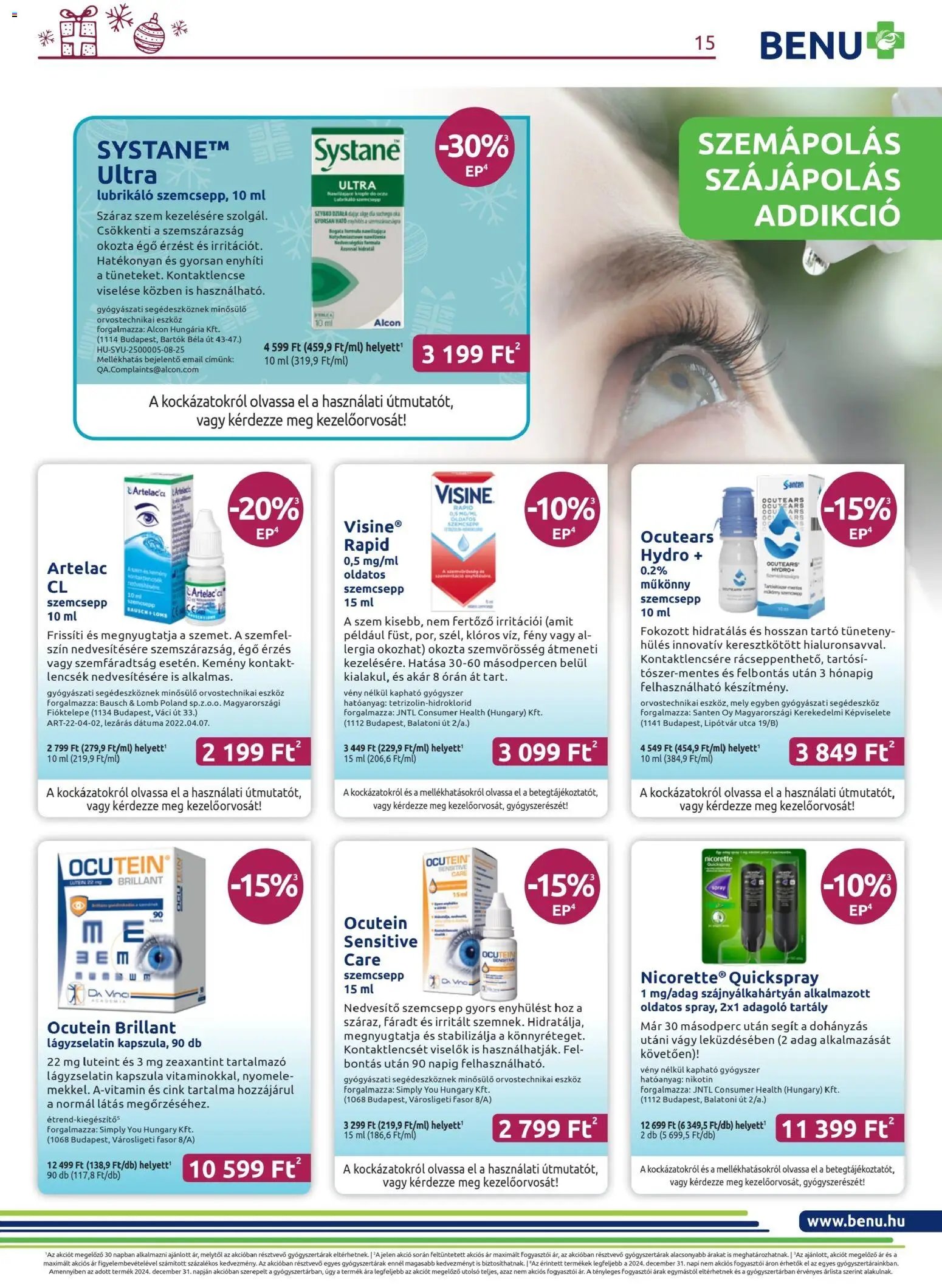 BENU Gyógyszertárak újság 2025.12.01. Akciós újság BENU Gyógyszertárak (2025-12-01 - 2025-12-31)