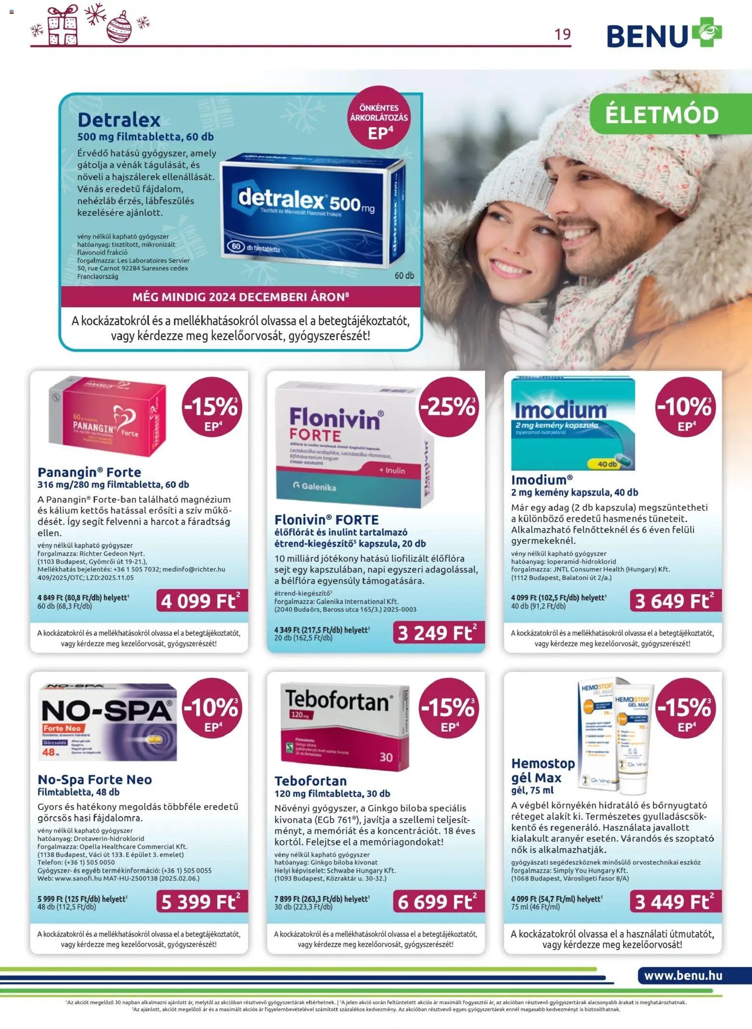BENU Gyógyszertárak újság 2025.12.01. Akciós újság BENU Gyógyszertárak (2025-12-01 - 2025-12-31)