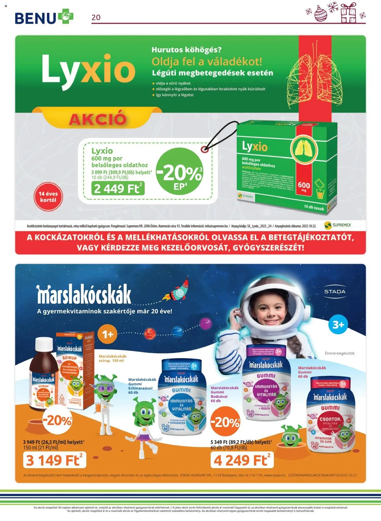 BENU Gyógyszertárak újság 2025.12.01. Akciós újság BENU Gyógyszertárak (2025-12-01 - 2025-12-31)