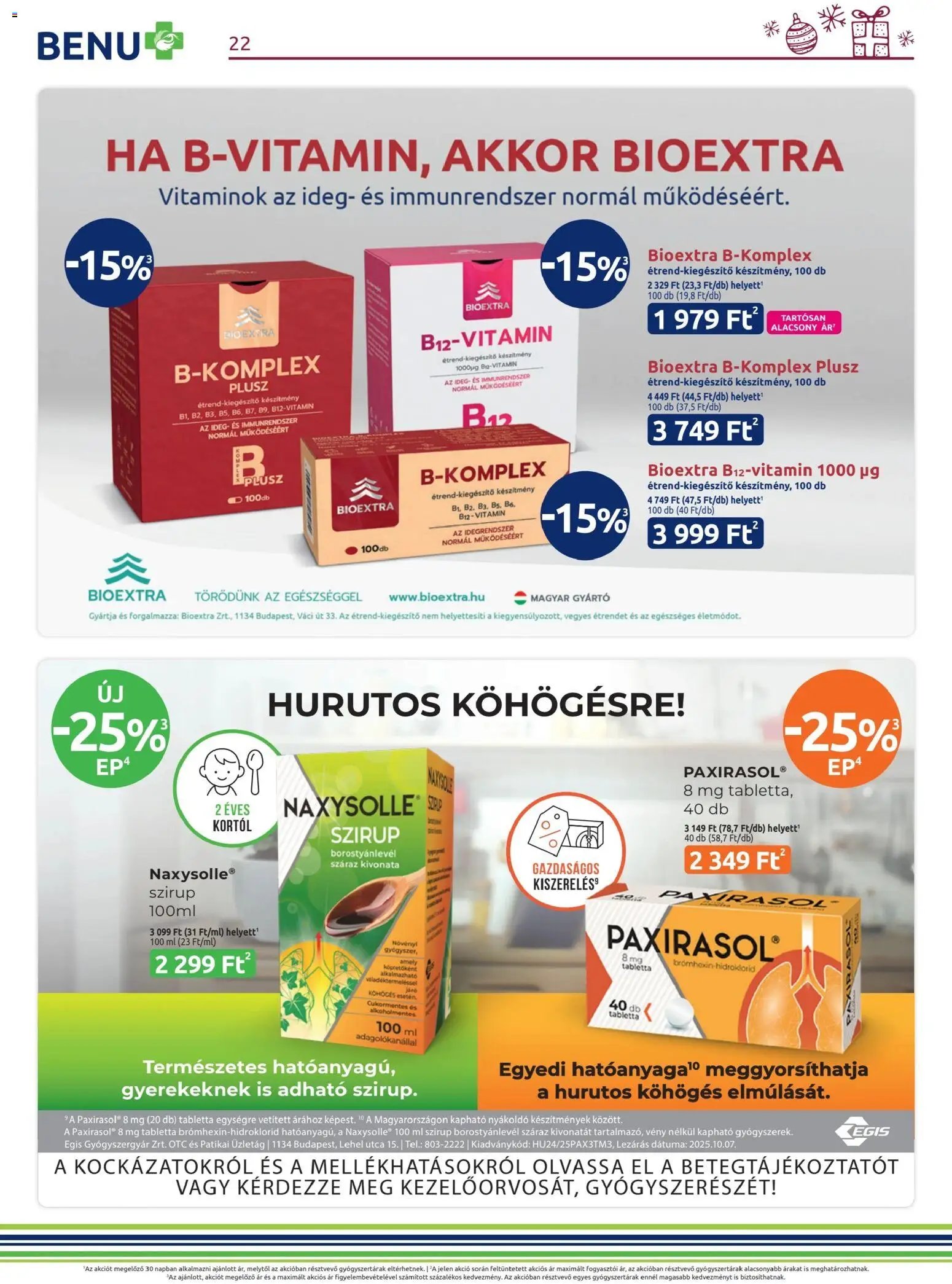 BENU Gyógyszertárak újság 2025.12.01. Akciós újság BENU Gyógyszertárak (2025-12-01 - 2025-12-31)