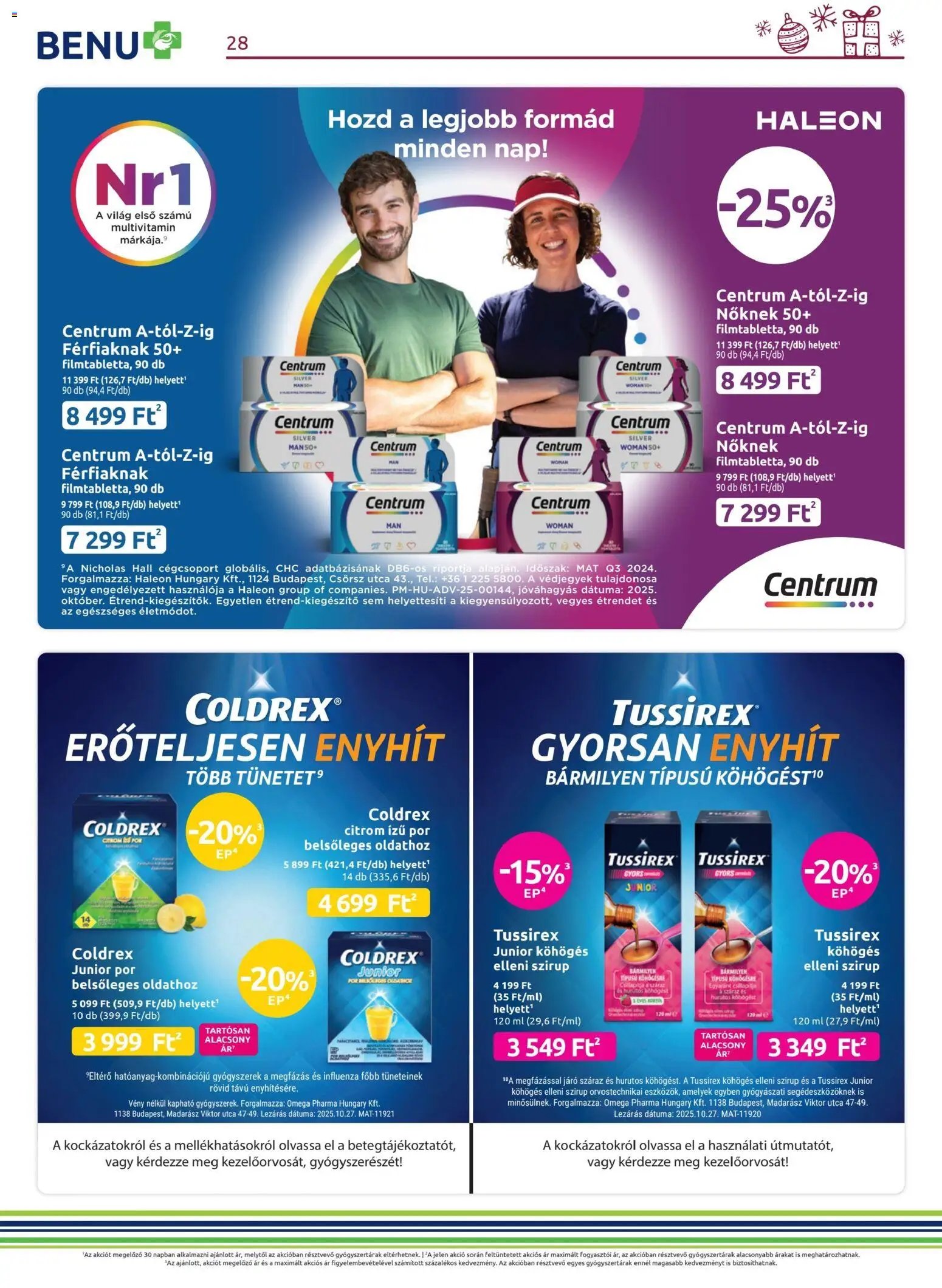 BENU Gyógyszertárak újság 2025.12.01. Akciós újság BENU Gyógyszertárak (2025-12-01 - 2025-12-31)
