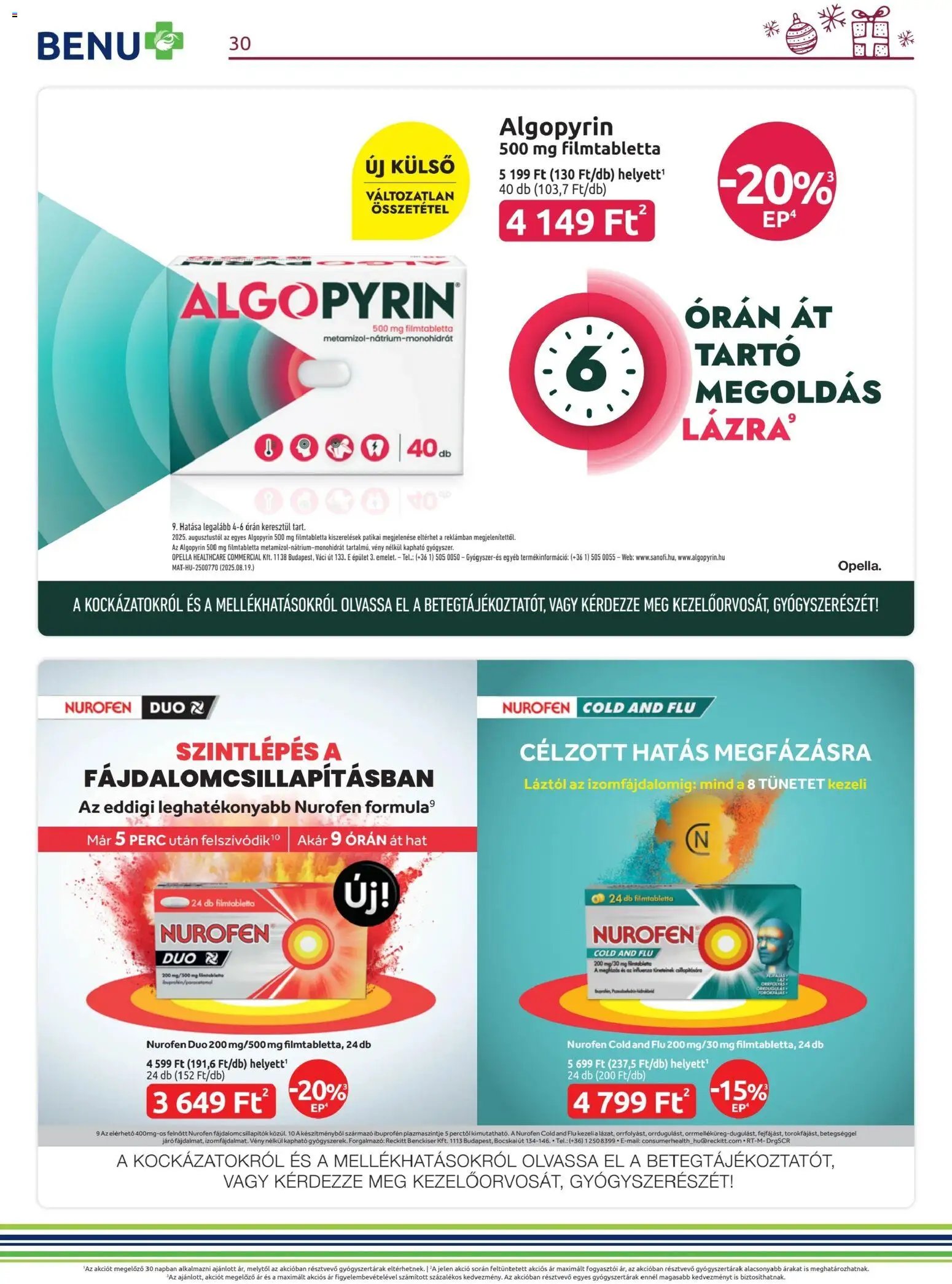 BENU Gyógyszertárak újság 2025.12.01. Akciós újság BENU Gyógyszertárak (2025-12-01 - 2025-12-31)