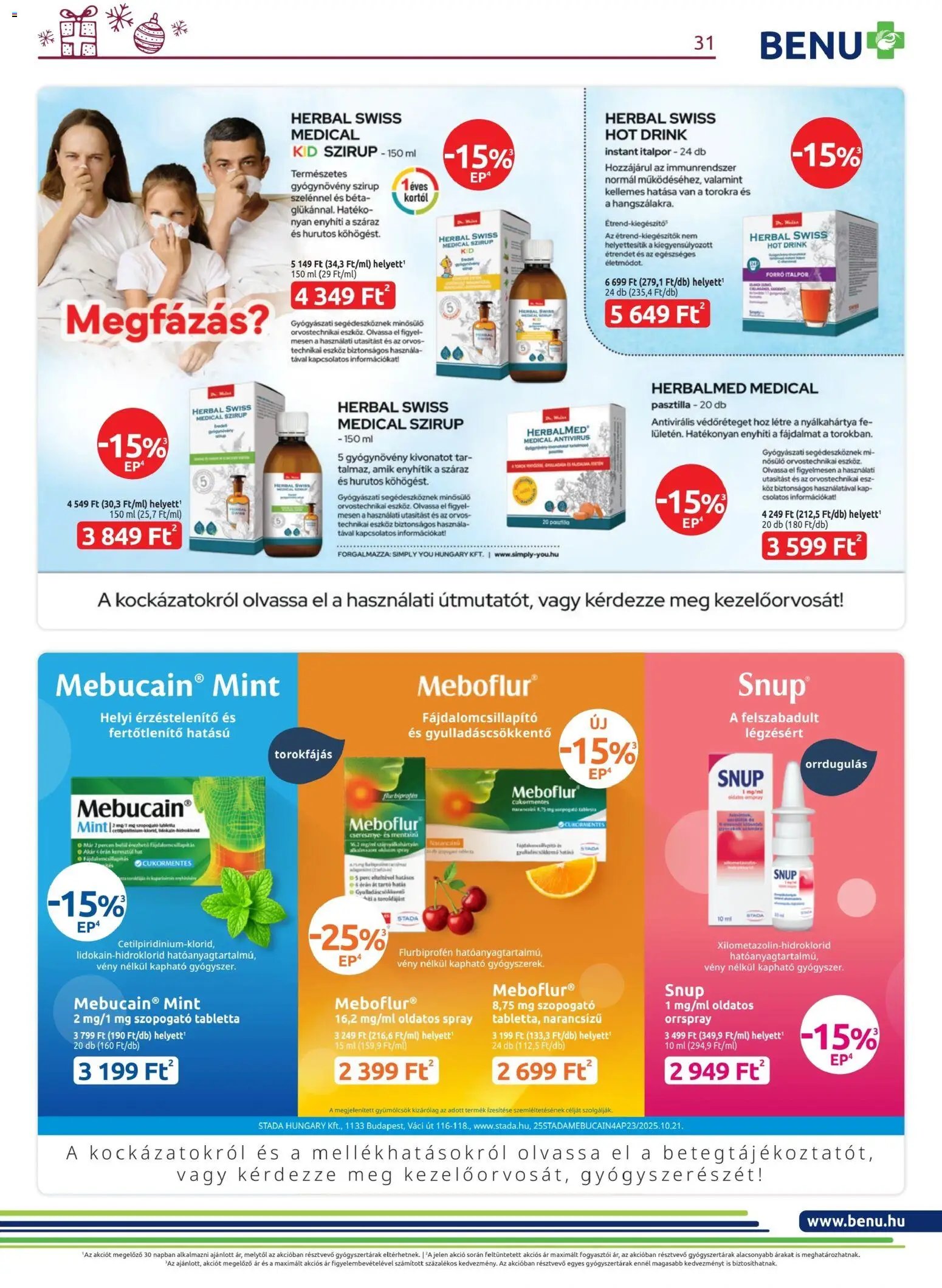 BENU Gyógyszertárak újság 2025.12.01. Akciós újság BENU Gyógyszertárak (2025-12-01 - 2025-12-31)