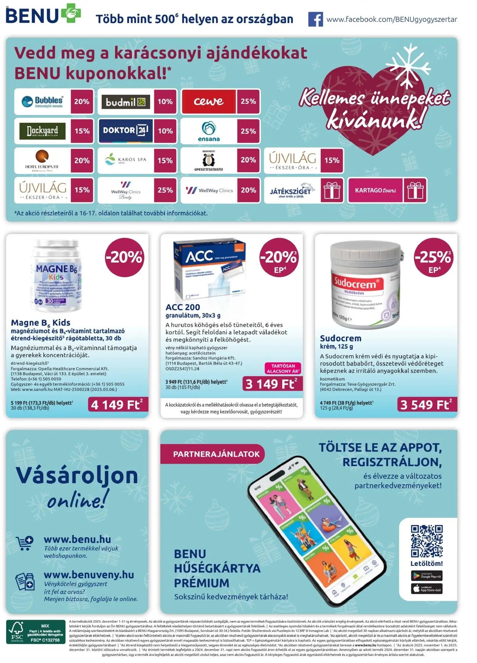 BENU Gyógyszertárak újság 2025.12.01. Akciós újság BENU Gyógyszertárak (2025-12-01 - 2025-12-31)
