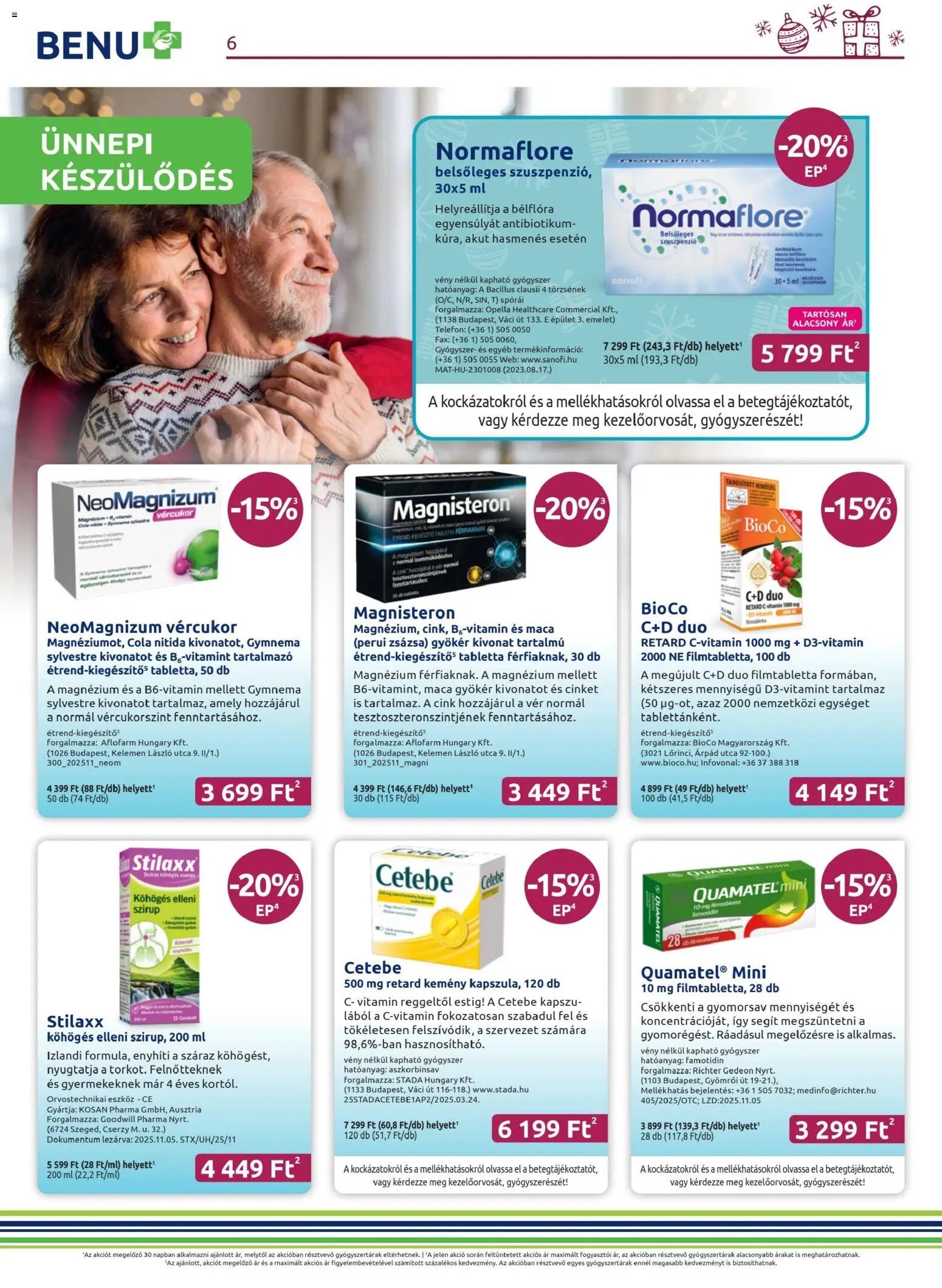 BENU Gyógyszertárak újság 2025.12.01. Akciós újság BENU Gyógyszertárak (2025-12-01 - 2025-12-31)