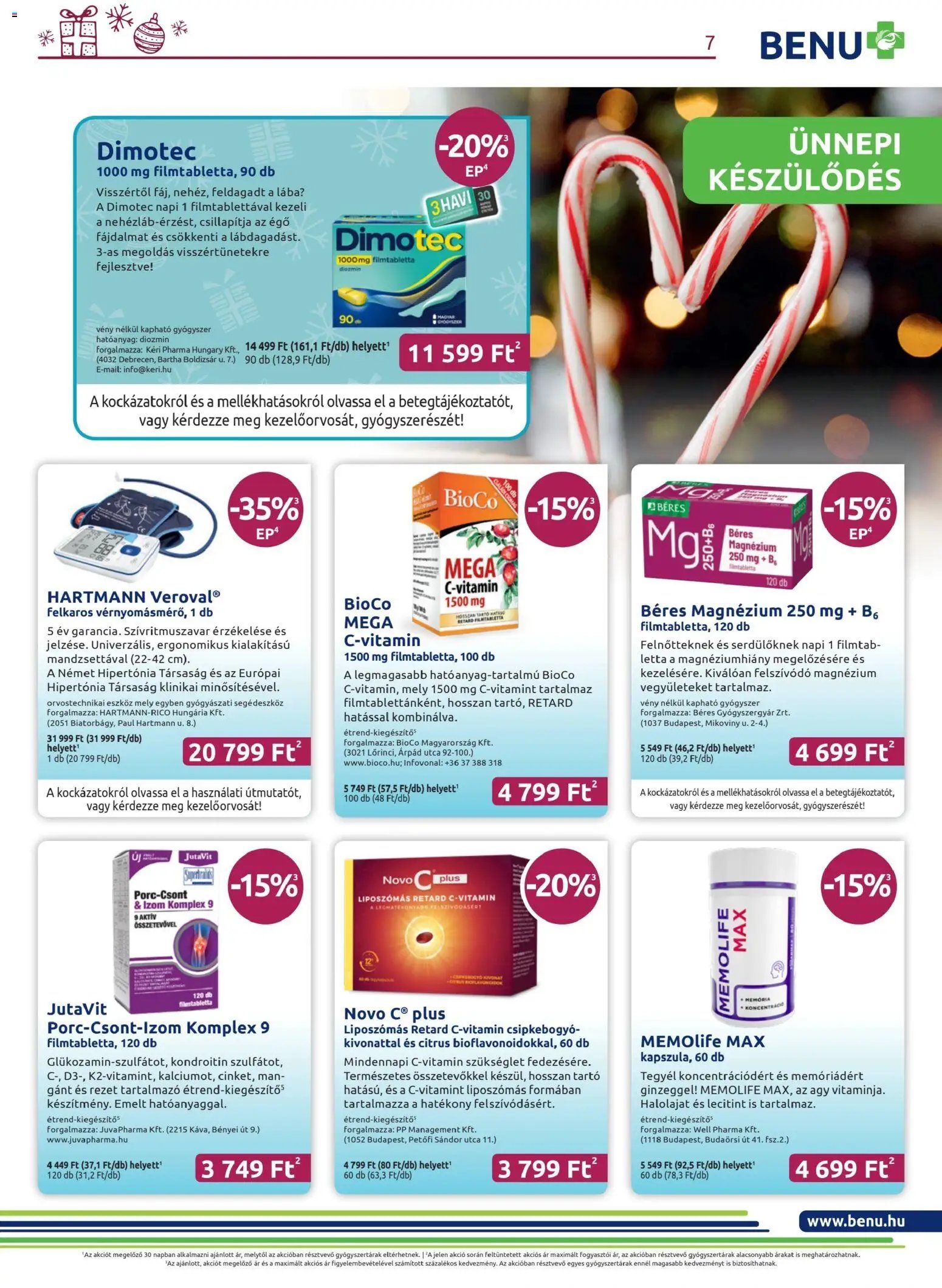BENU Gyógyszertárak újság 2025.12.01. Akciós újság BENU Gyógyszertárak (2025-12-01 - 2025-12-31)