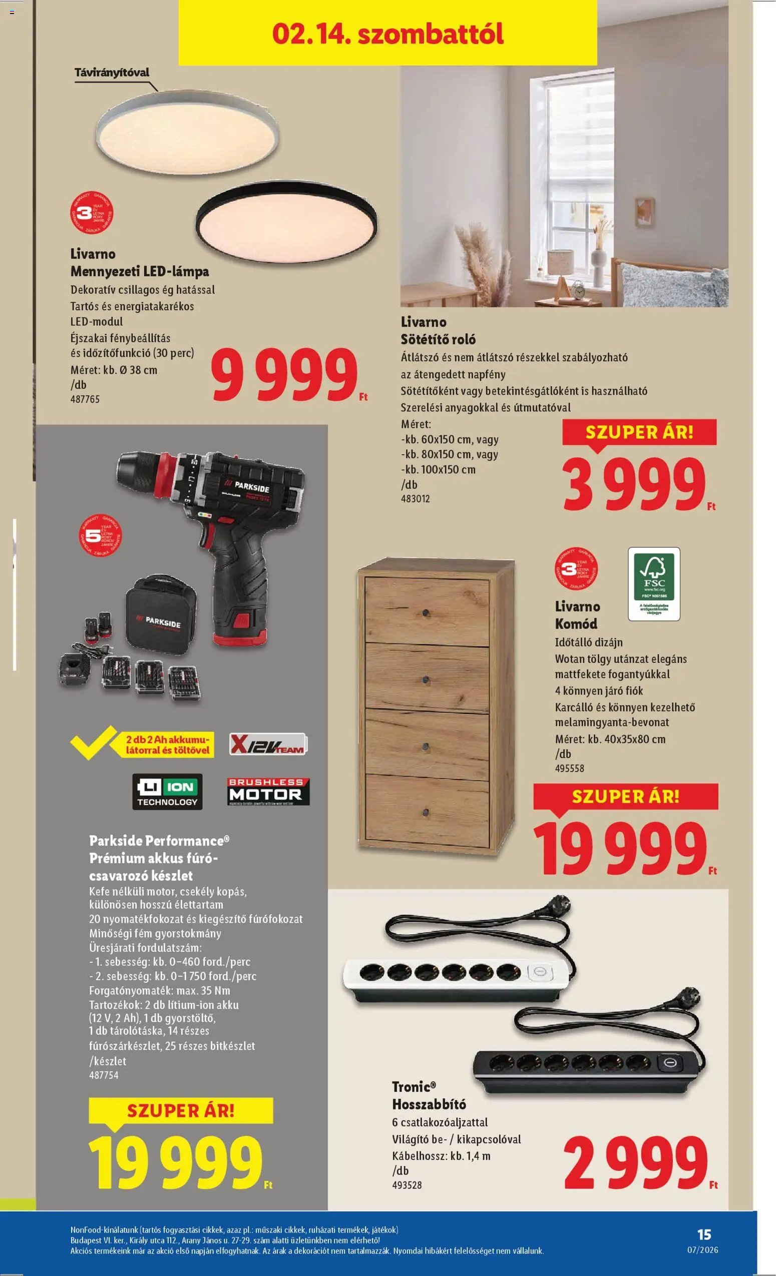 Lidl újság 2026.02.12. Nonfood kínálatunk (2026-02-12 - 2026-02-18)