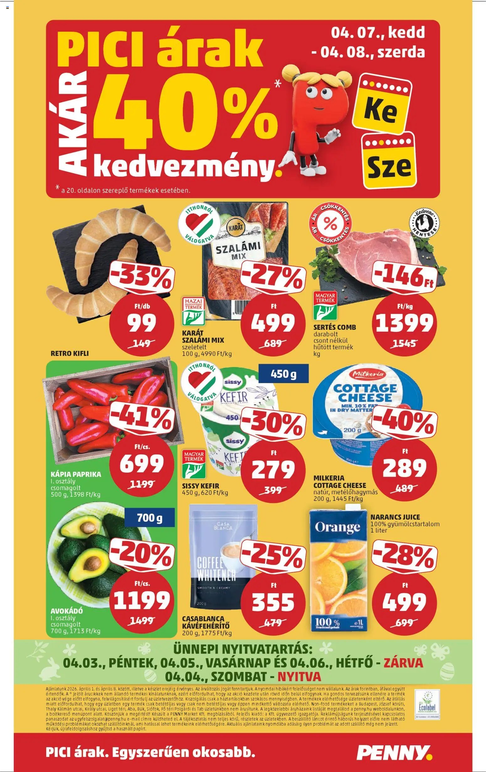 PENNY újság 2026.04.01. PENNY akciós újság (2026-04-01 - 2026-04-08)