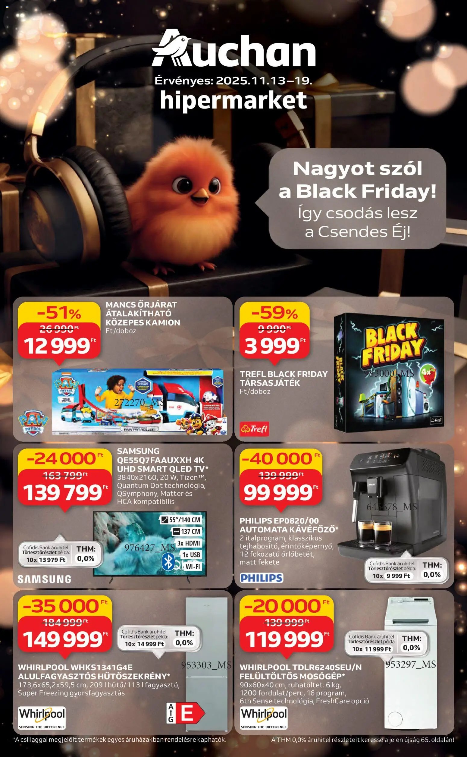 Auchan újság 2025.11.13. Black Friday - Hipermarket (2025-11-13 - 2025-11-19)