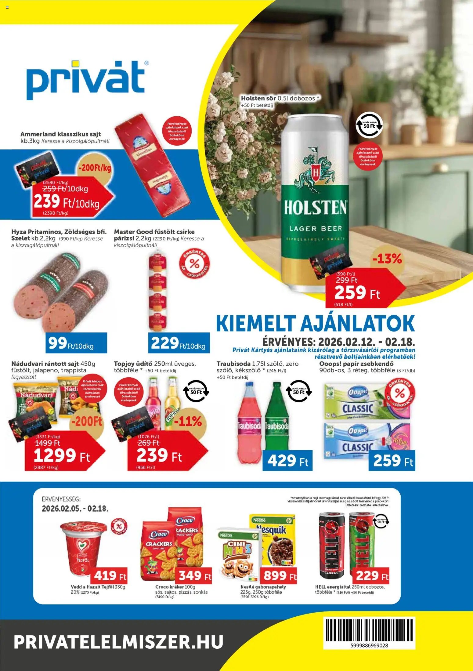 PRIVÁT újság 2026.02.12. Akciós újság PRIVÁT (2026-02-12 - 2026-02-18)