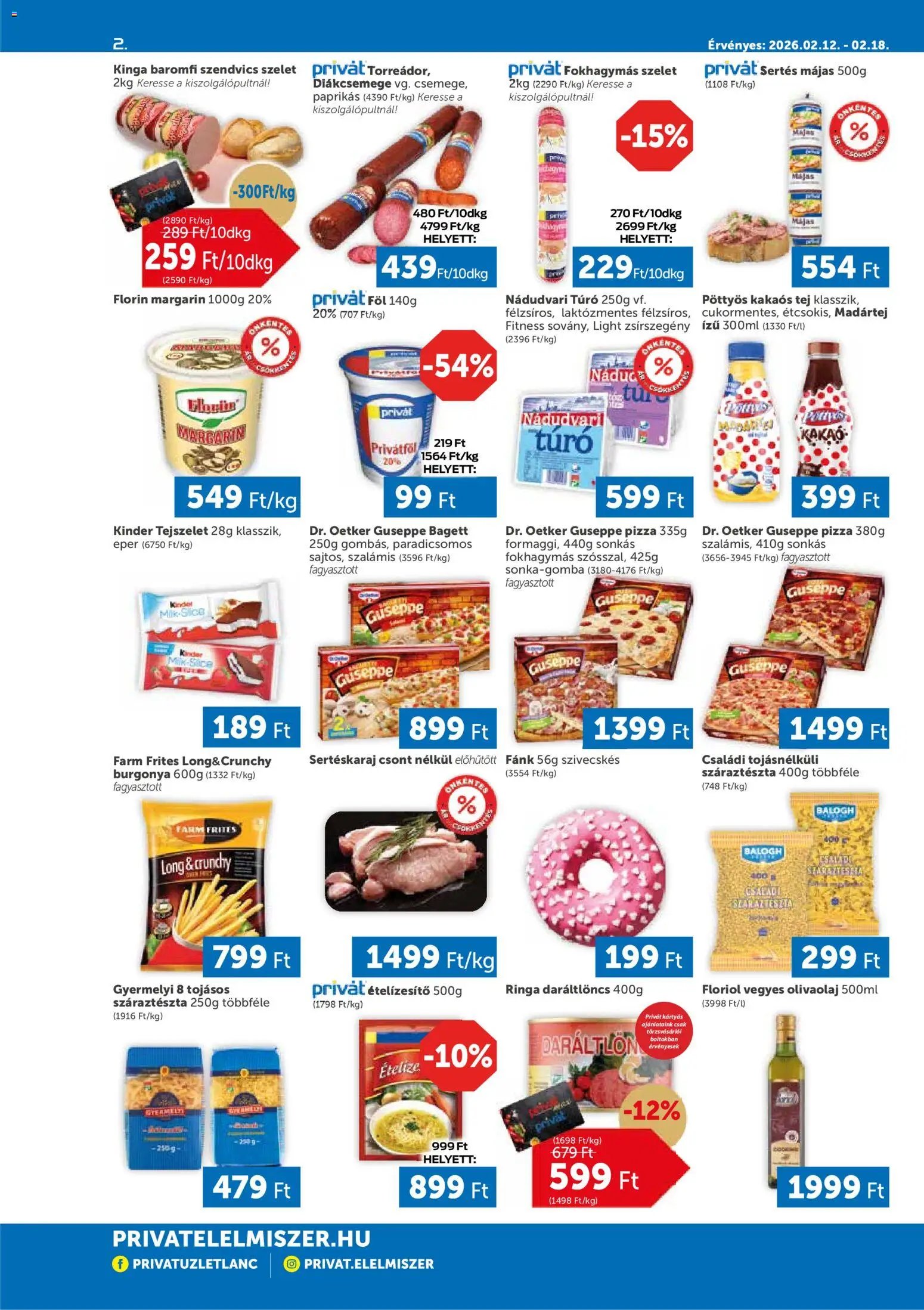 PRIVÁT újság 2026.02.12. Akciós újság PRIVÁT (2026-02-12 - 2026-02-18)